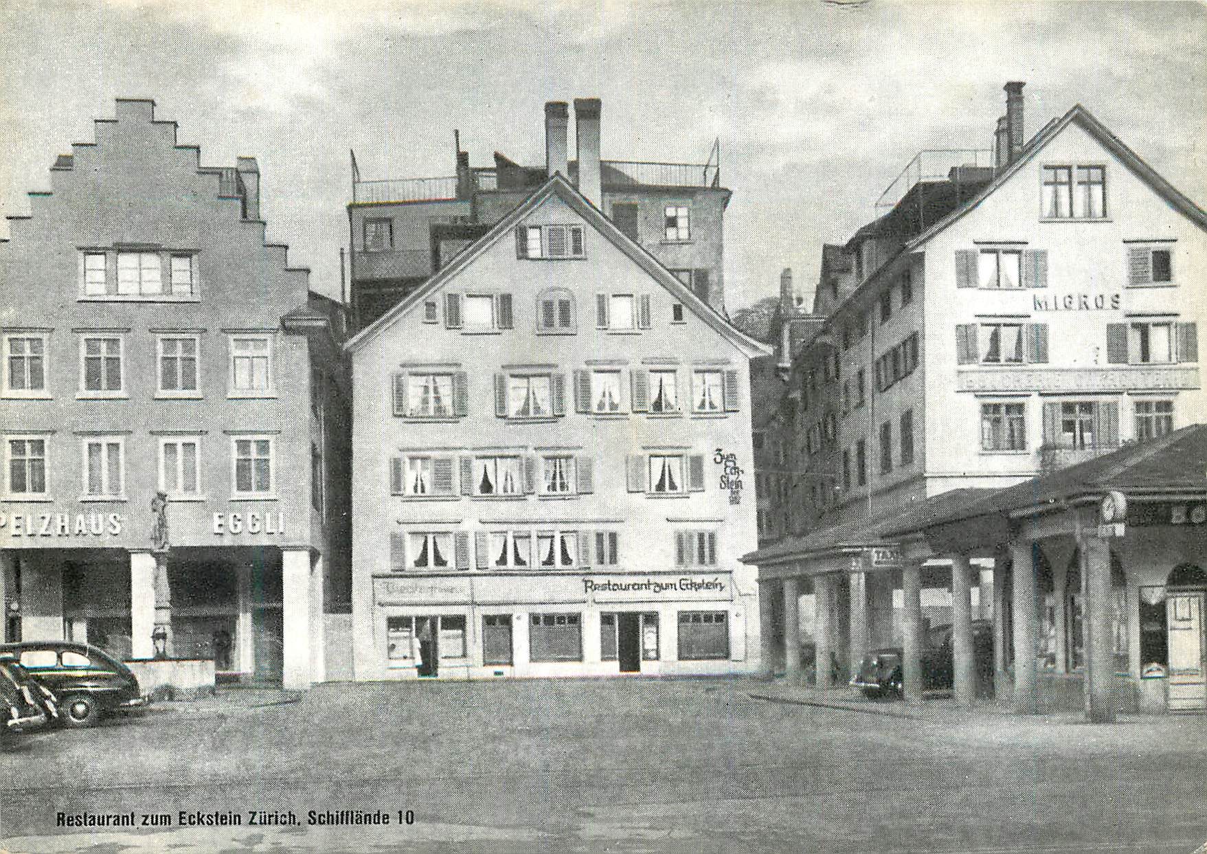Restaurant zum Eckstein — Zürich, Schifflände 10 — éditeur non visible