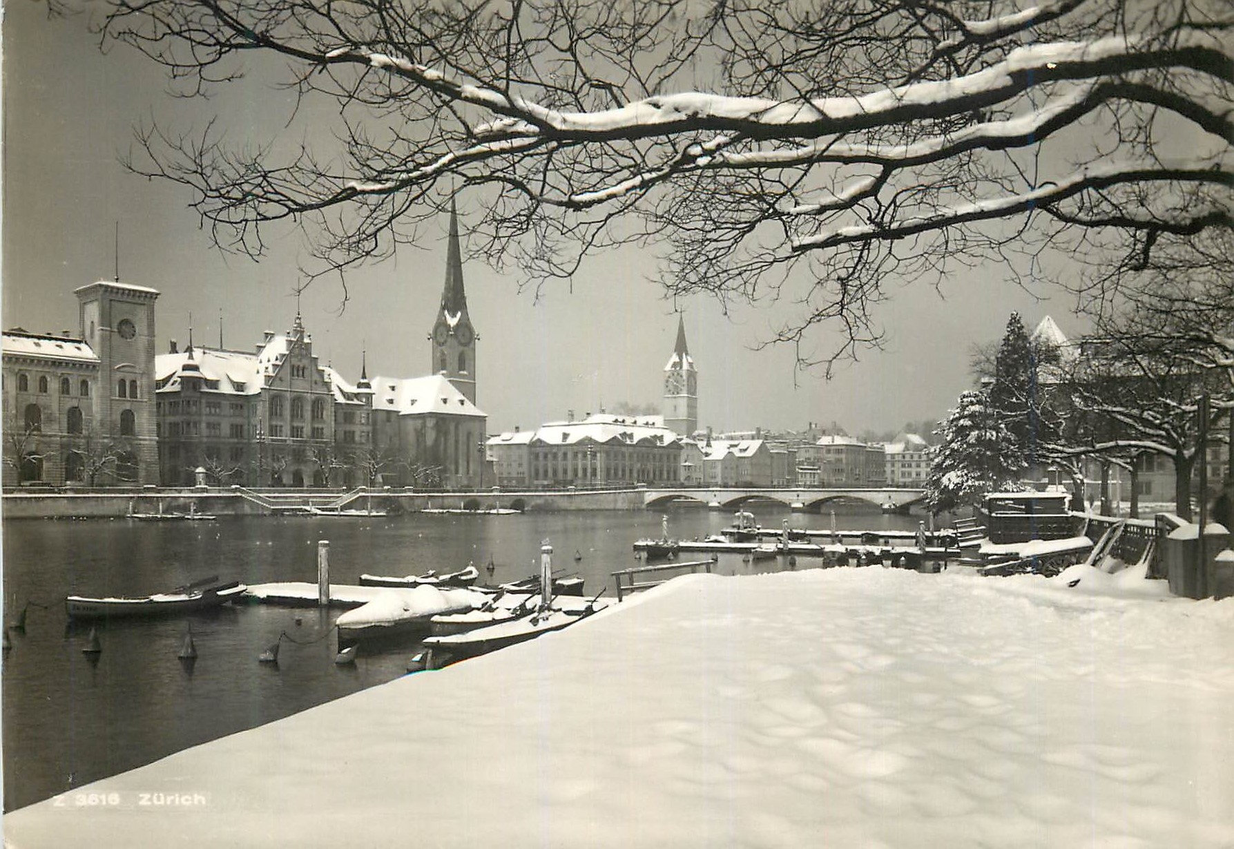 Vue hivernale de Zurich — éditeur Z 3618