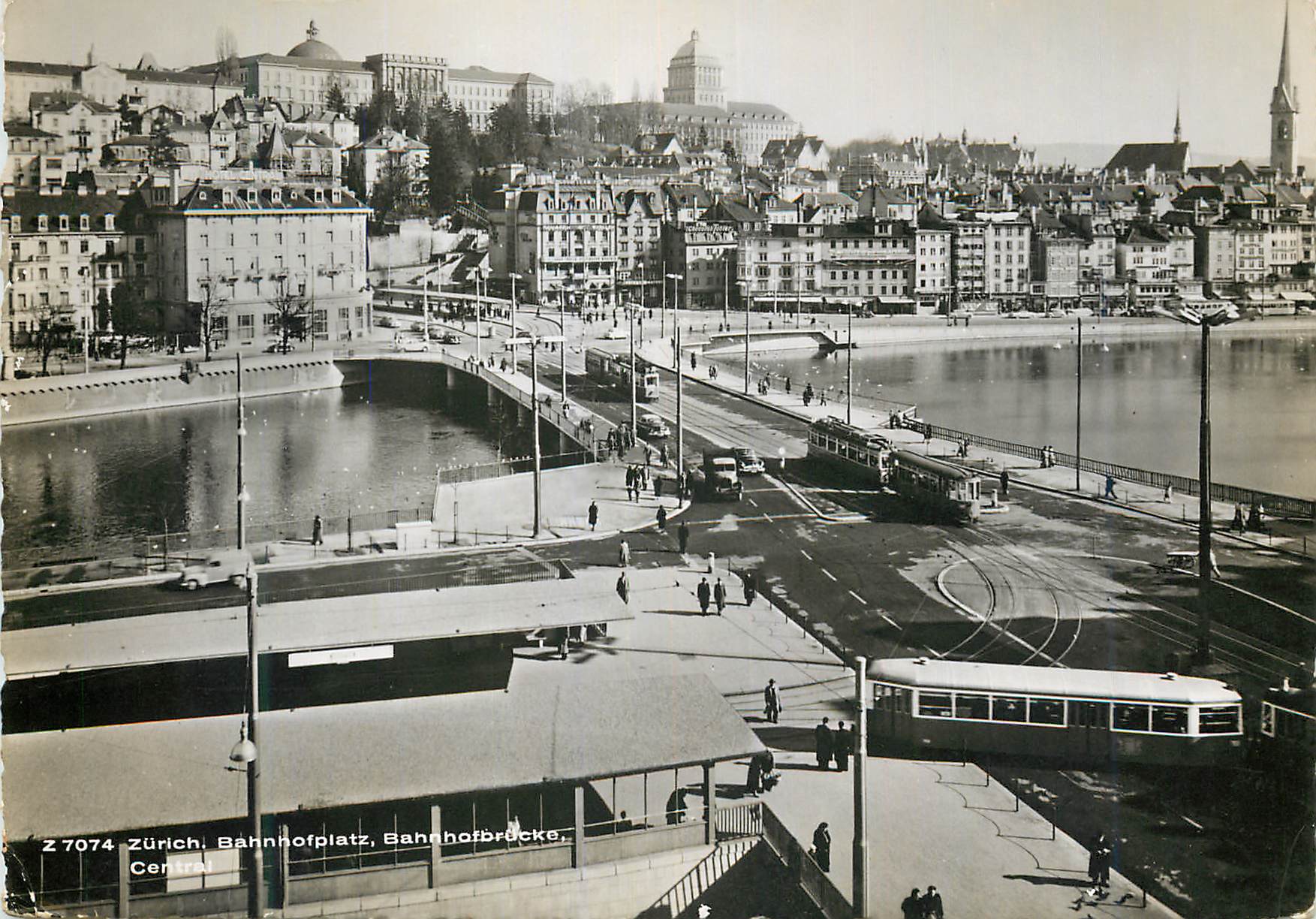 Zurich. Bahnhofplatz, Bahnhofbrücke — Central — Z 7074
