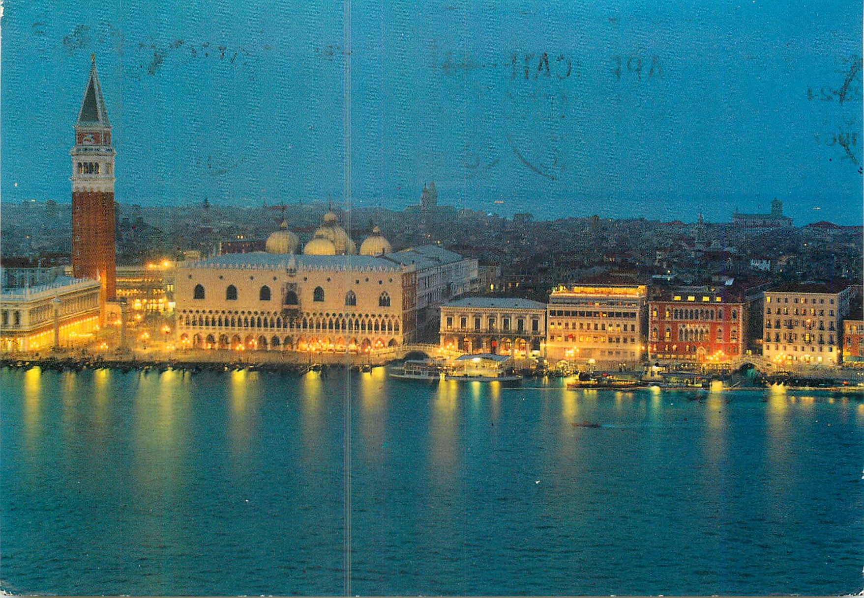 CPM Venezia Panorama de Bassin Saint-Marc Nocturne