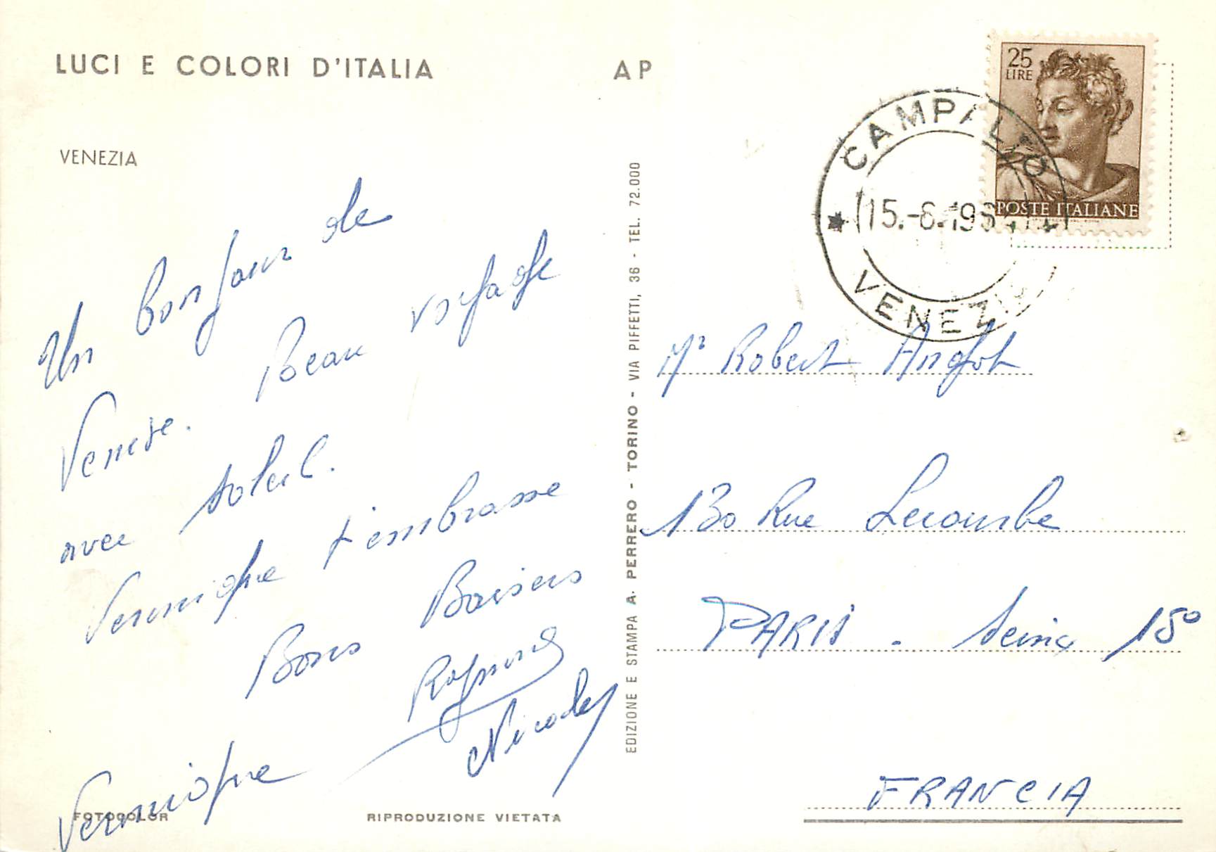 CPM Venezia — Rückseite