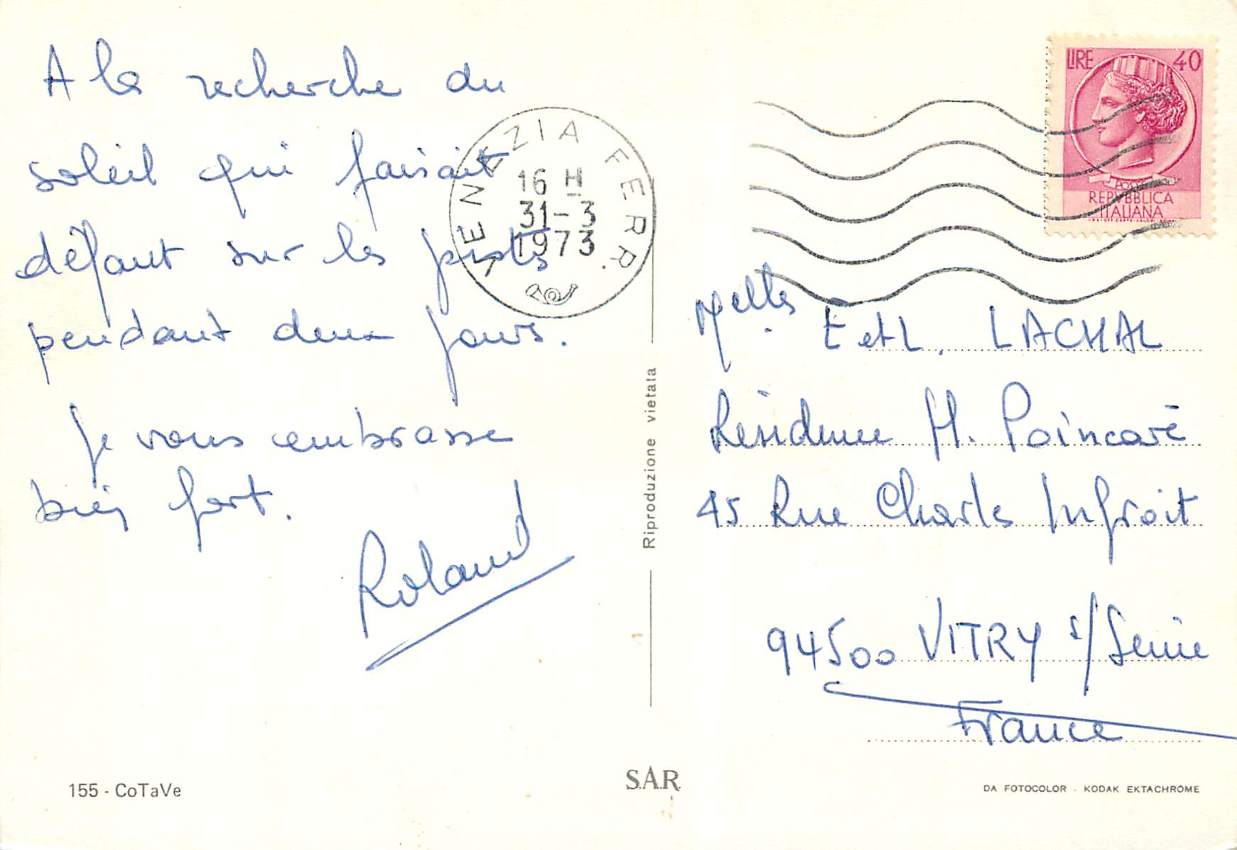 CPM Venezia — Rückseite