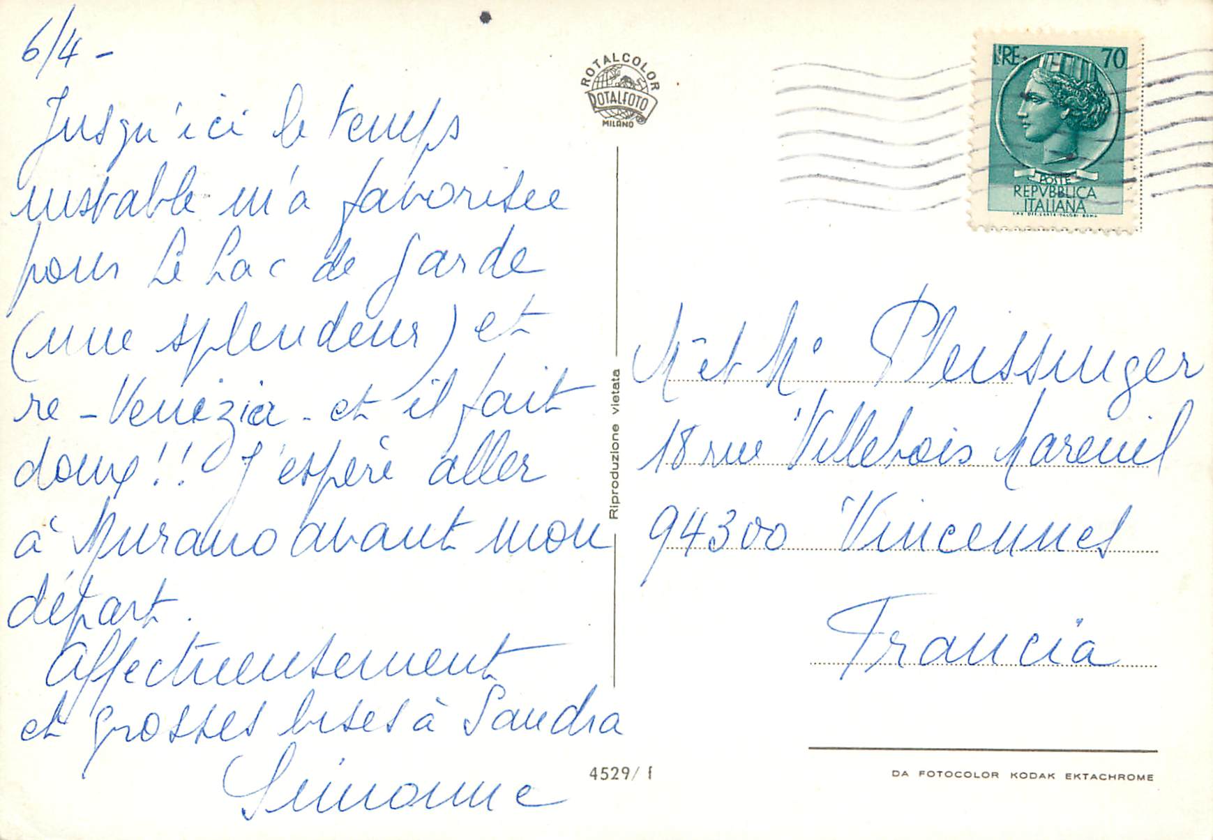 CPM Venezia — Rückseite