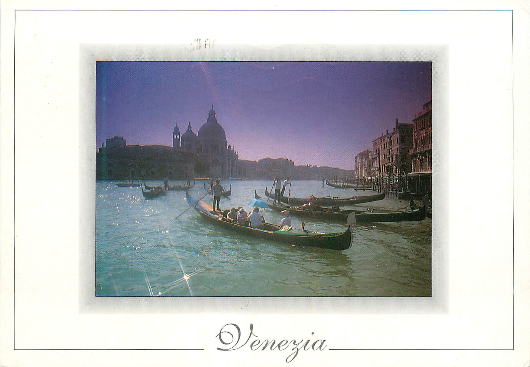 CPM Venezia Coucher du soleil sur le bassin de St-Marc