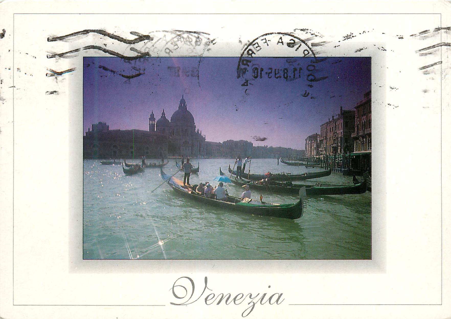CPM Venezia Coucher du soleil sur le bassin de St-Marc