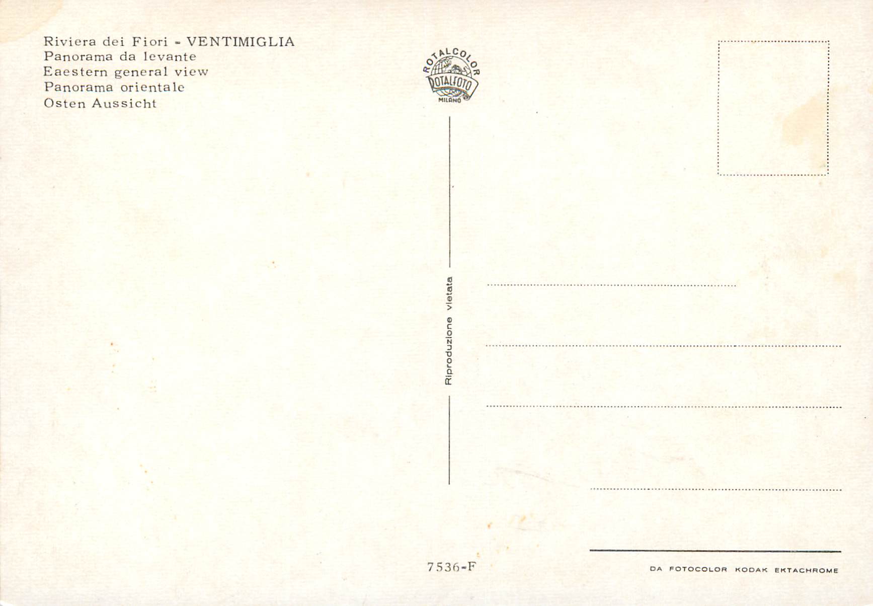 CPM Ventimiglia — Rückseite
