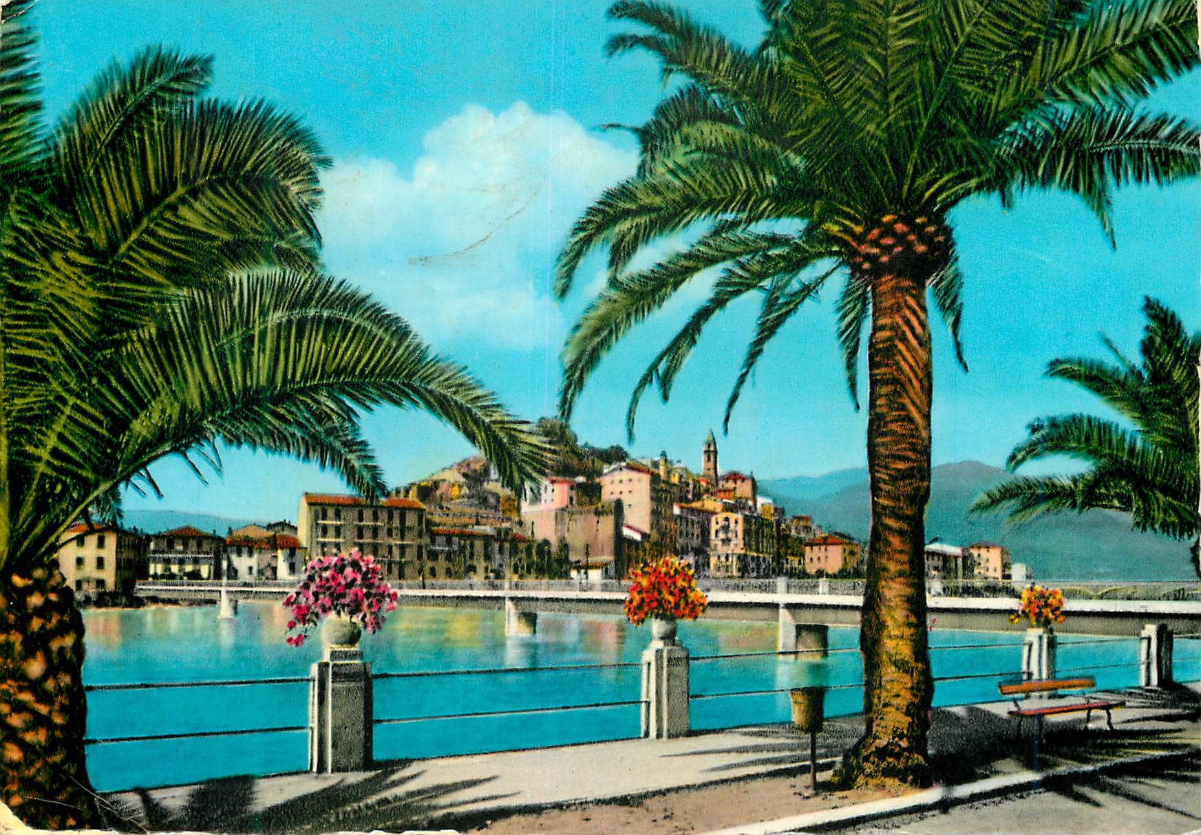 CPM Ventimiglia Riviera Dei Fiori Promenade Lungo Roja