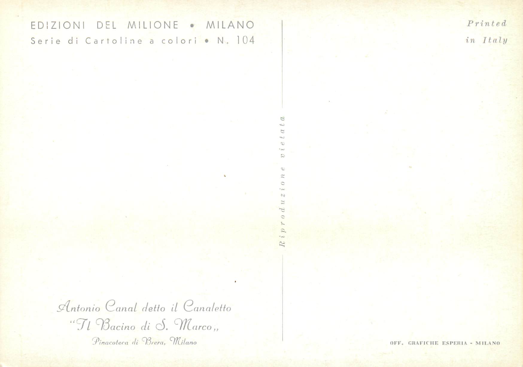 CPM Milano — Rückseite