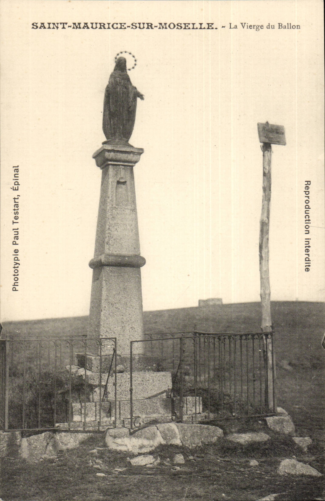 Saint Maurice sur Moselle CPA La vierge du ballon
