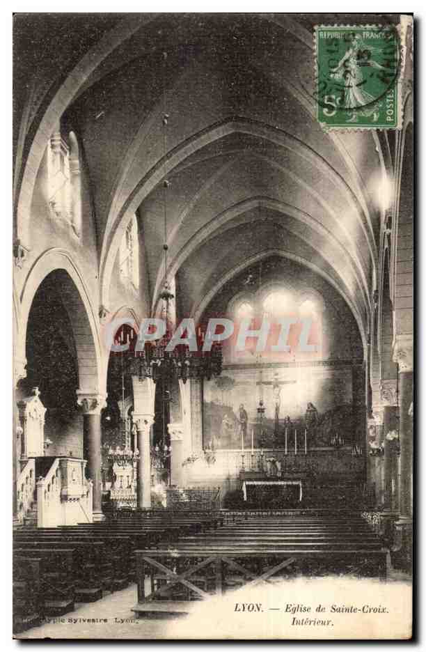 Lyon CPA Eglise de Sainte Croix Interieur