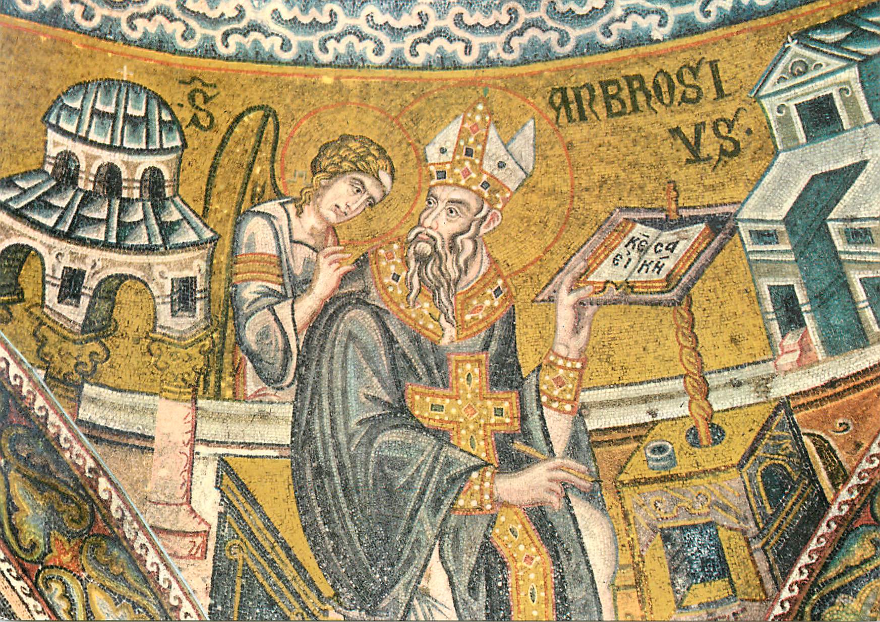 CPM Venezia basilique de s marc s ambrose (mosaique du XIV s)