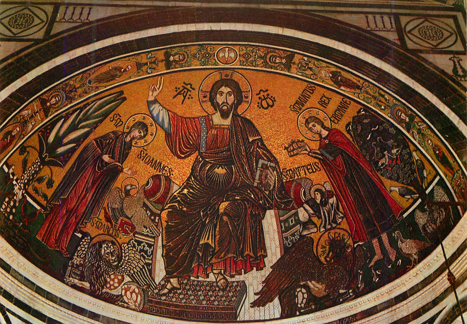 CPM Firenze basilique de st miniato al monte mosaique dans l'abside (XIII S)
