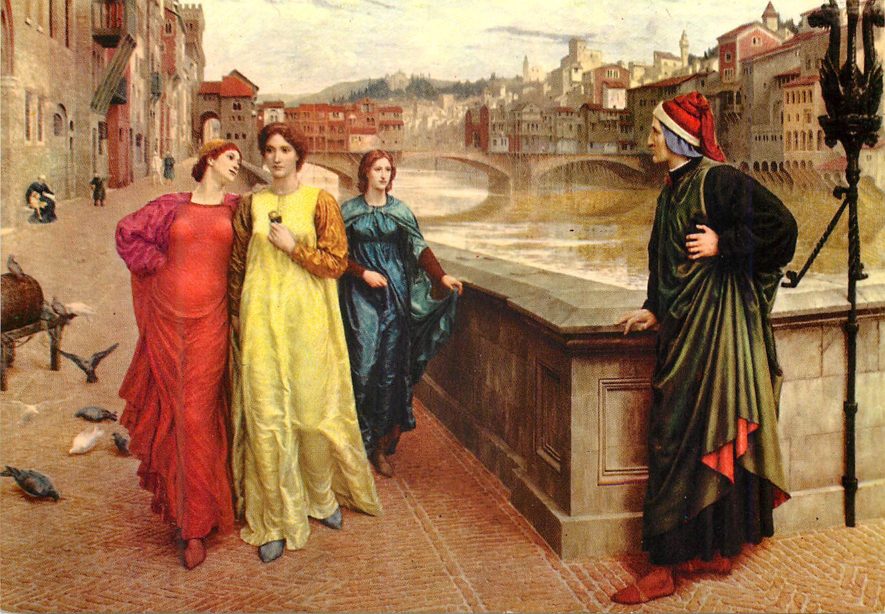 CPM Firenze rencontre de dante avec beatrice henry holliday walket art gallery liverpoo angleterre)