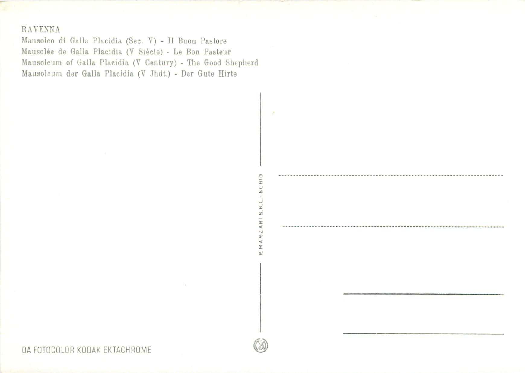 CPM Ravenna mausolee de galia placidia (V s) le bon pasteur — Rückseite