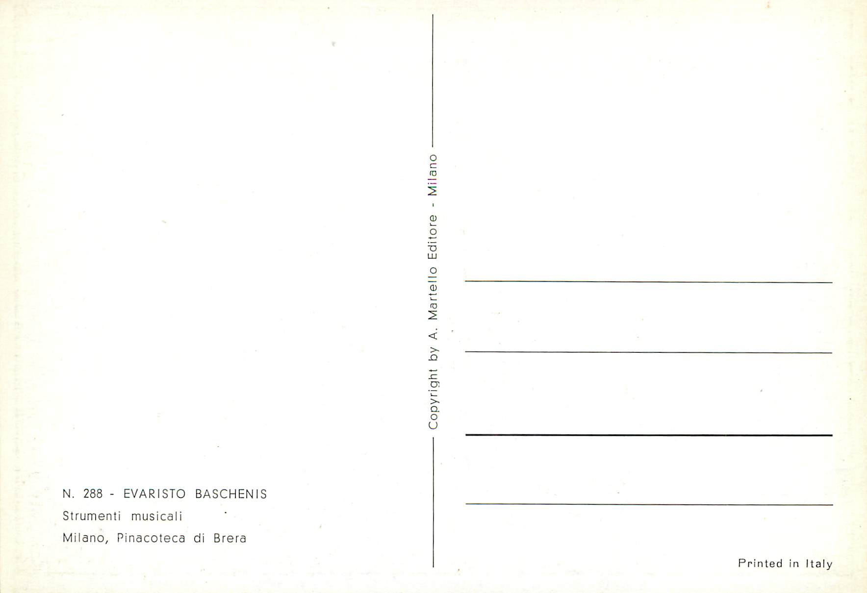 CPM Milano pinacoleca di brera evatisto baschenis strumenti musicall — Rückseite