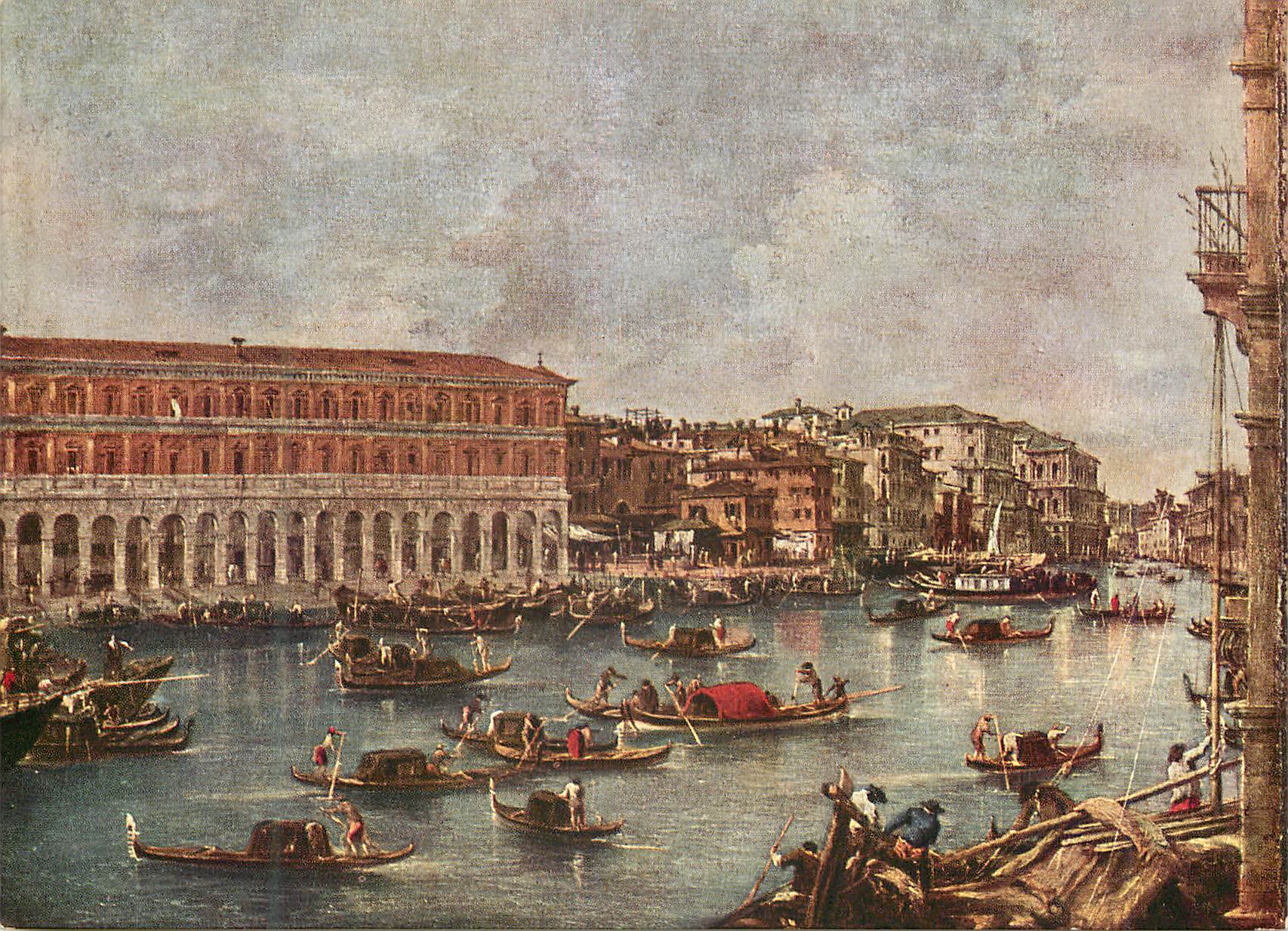 CPM Milano francesco guardi (1712 1793) vedata del canal grande da rialto verso s chiora