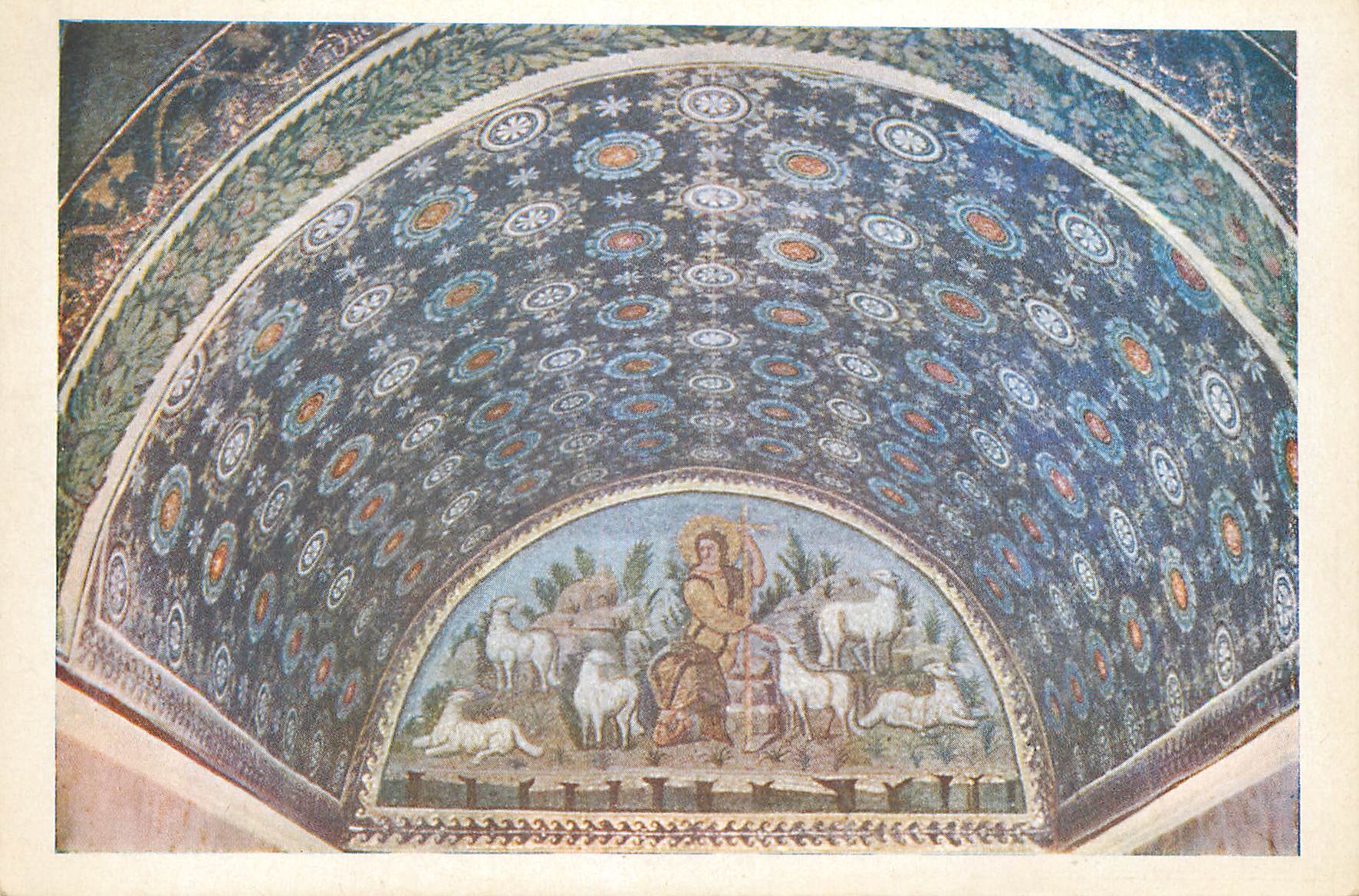 CPM Ravenna mausolee de galla placidia lunette du bon pasteur (mosaique)