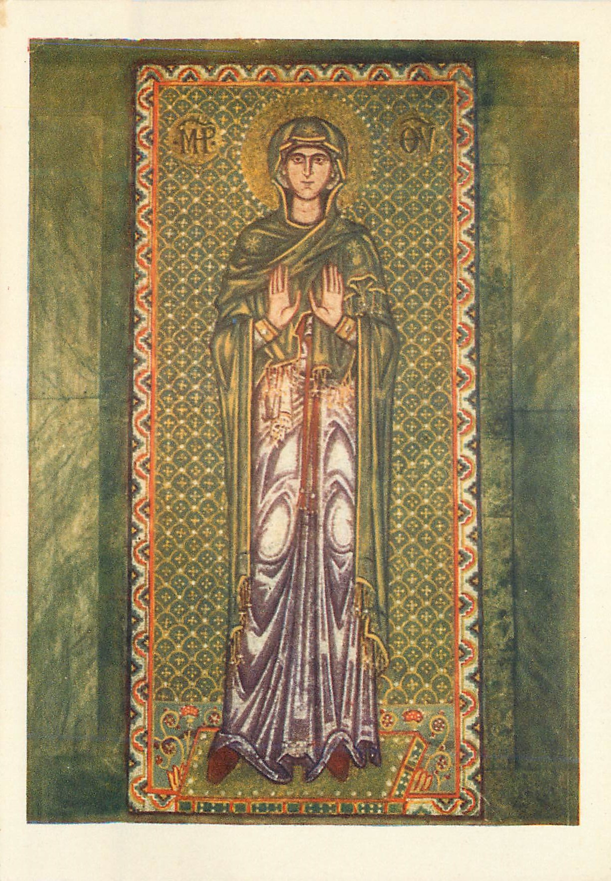 CPM Venezia Basilica di s marco la vergina mosaico sec XII
