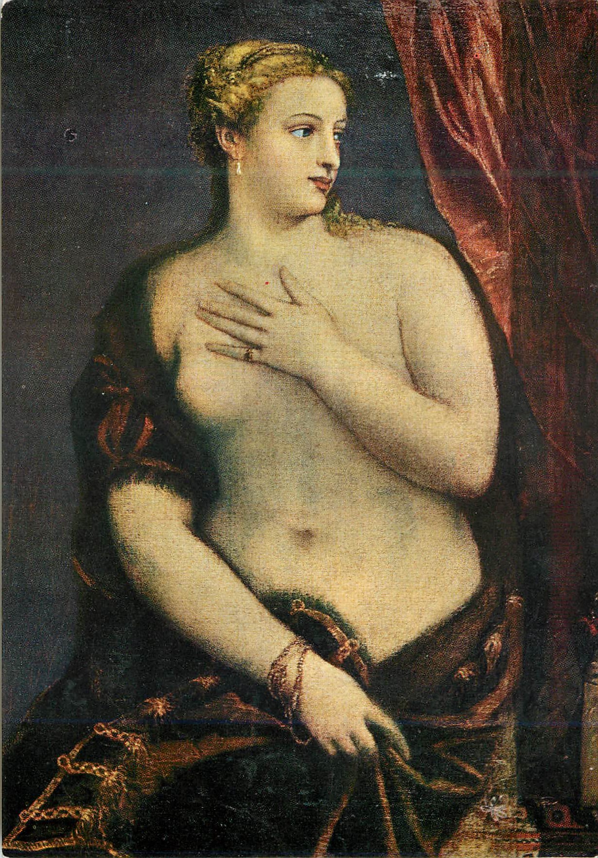 CPM Venezia galleria franchetin venus au miroir