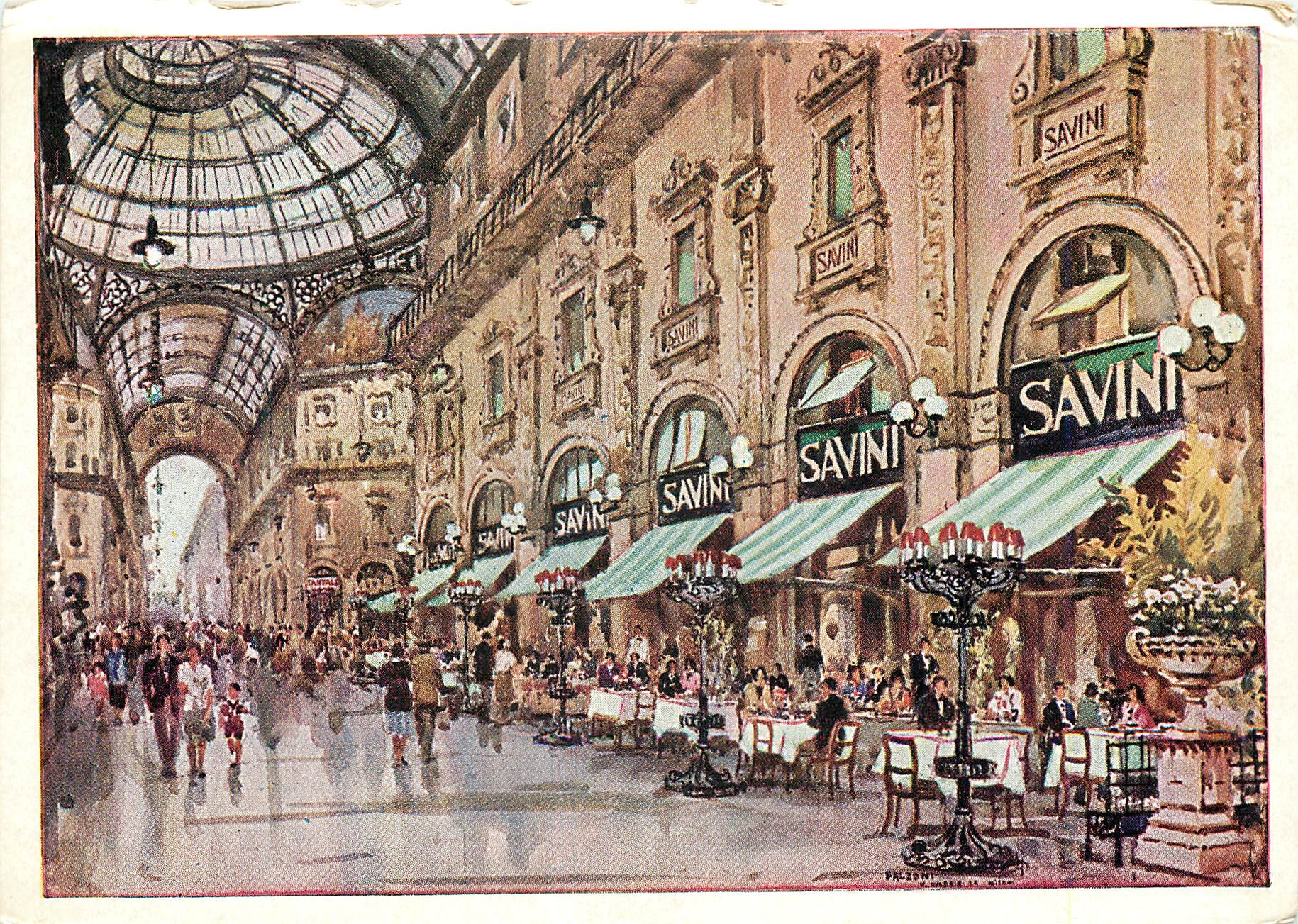 CPM Savini classico ristorante milanese milano gallerie V E gerente comm a pozzi di fama internazionale (dal 1867)