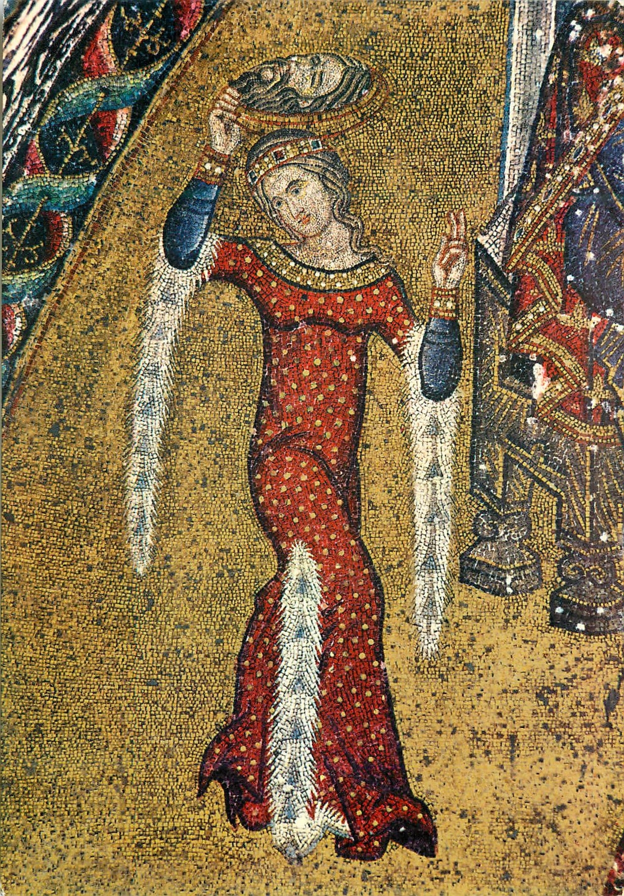 CPM Venezia mosaique du XIVe s la banquet de herode (detail la danse de salome)