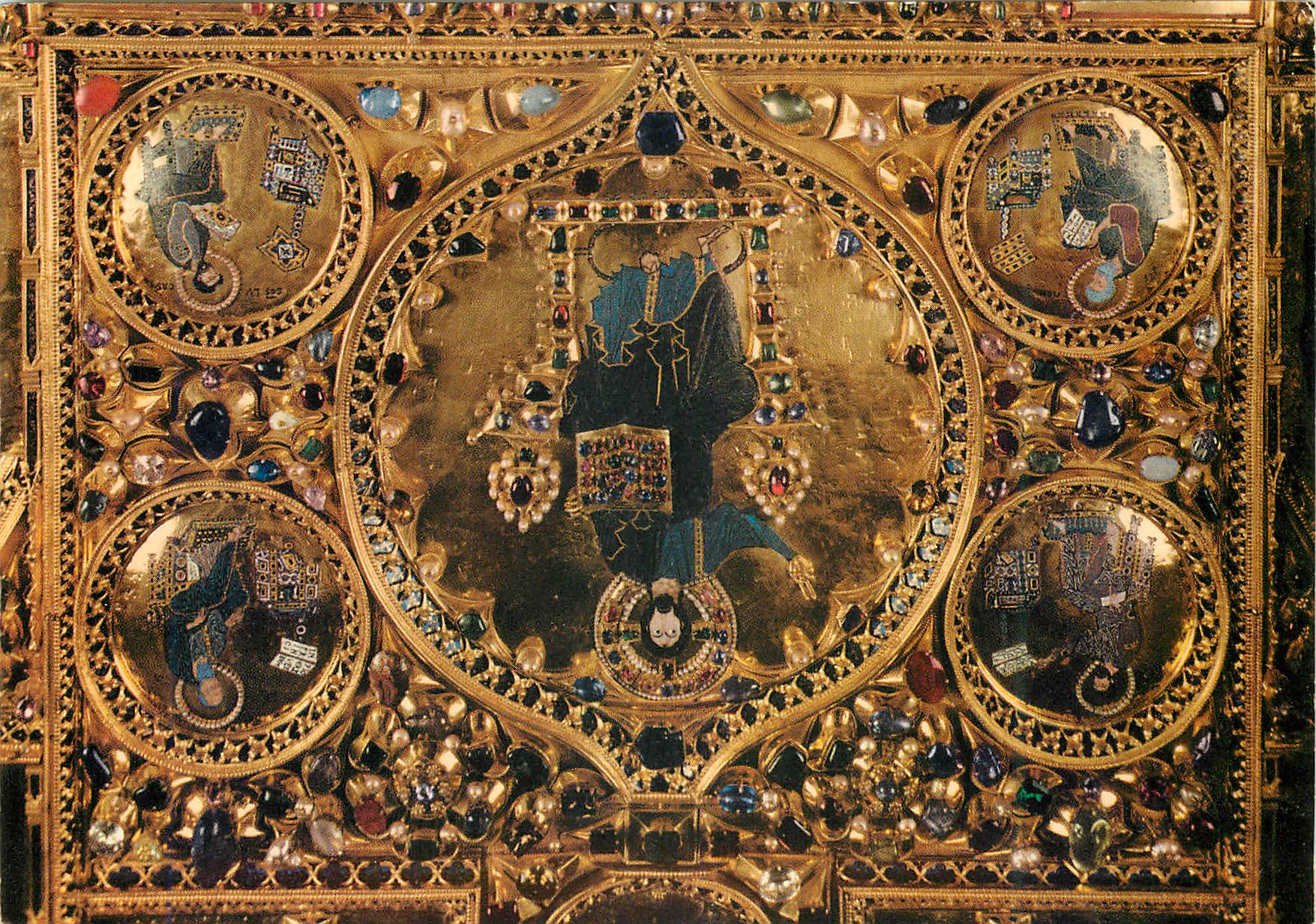 CPM Venezia basilica di s marco pala d'or christ panotcrator avec les quatre evangelistes XII s