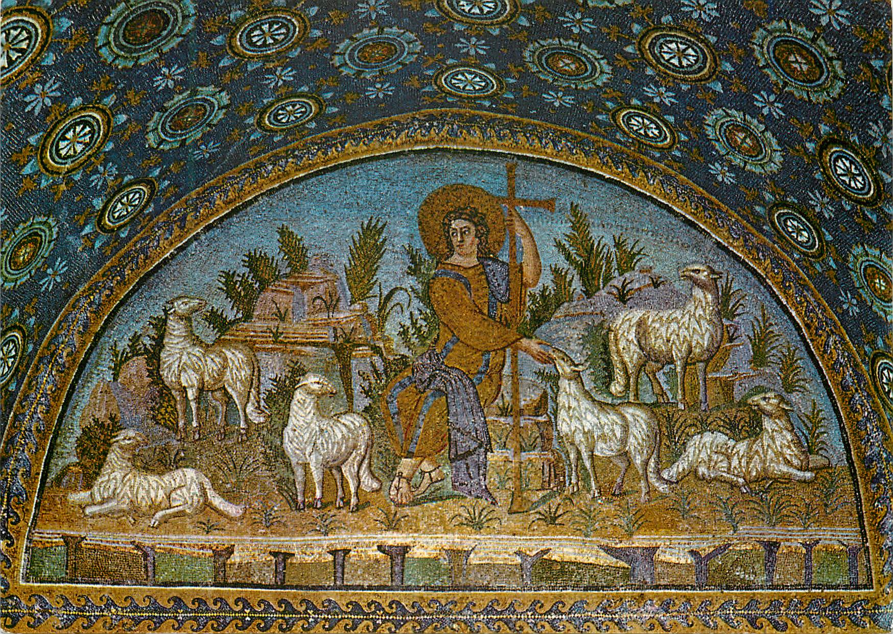 CPM Ravenna mausolee de galia placidia le bon pasteur (mosaique du V s)