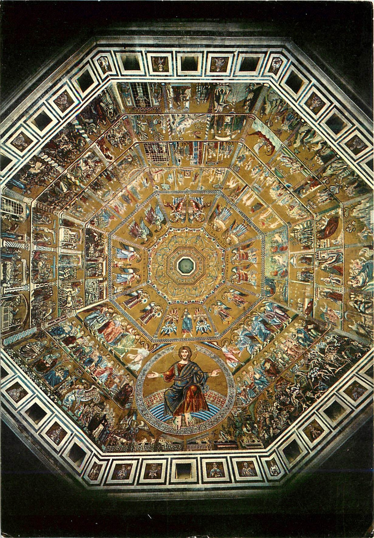 CPM Firenze battistero di s giovanni intetrieur de la coupole decaree avec mosaique (XIII s)