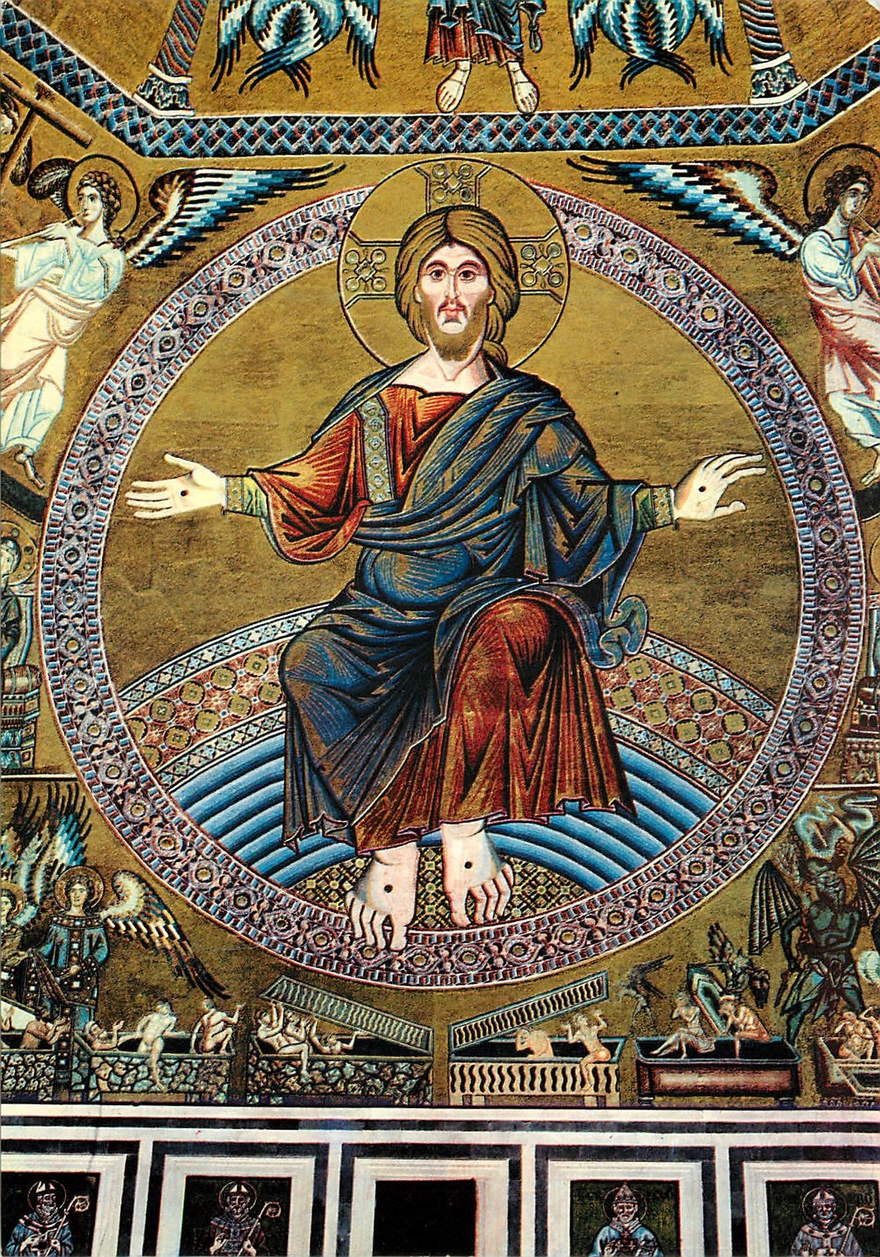 CPM Firenze battisterro di s giovanni mosaique de la coupole (XIII S) christle juge