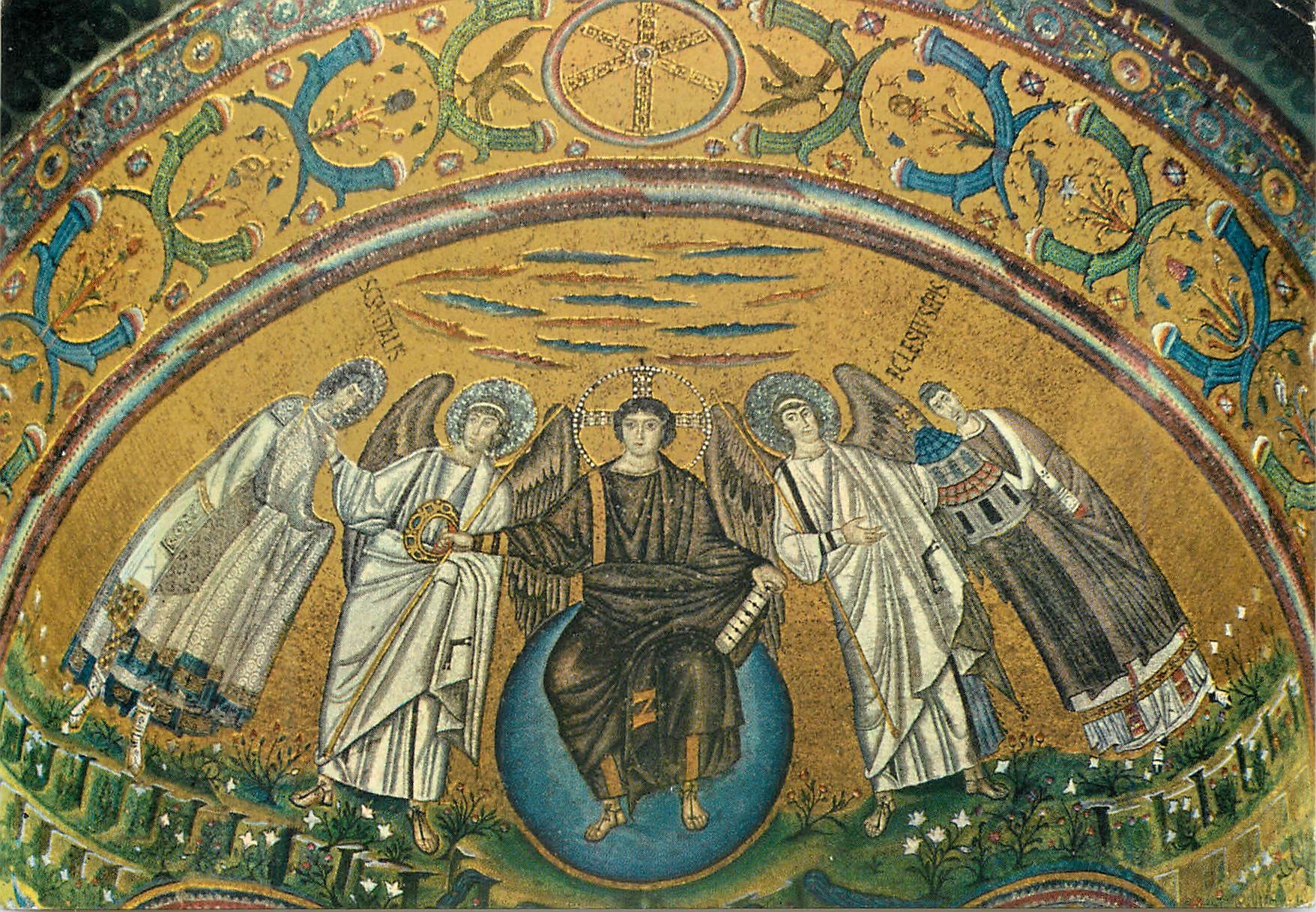 CPM Ravenna s vital (VI s) voute de l'abside le redempteur entre deux andes et les ss vital