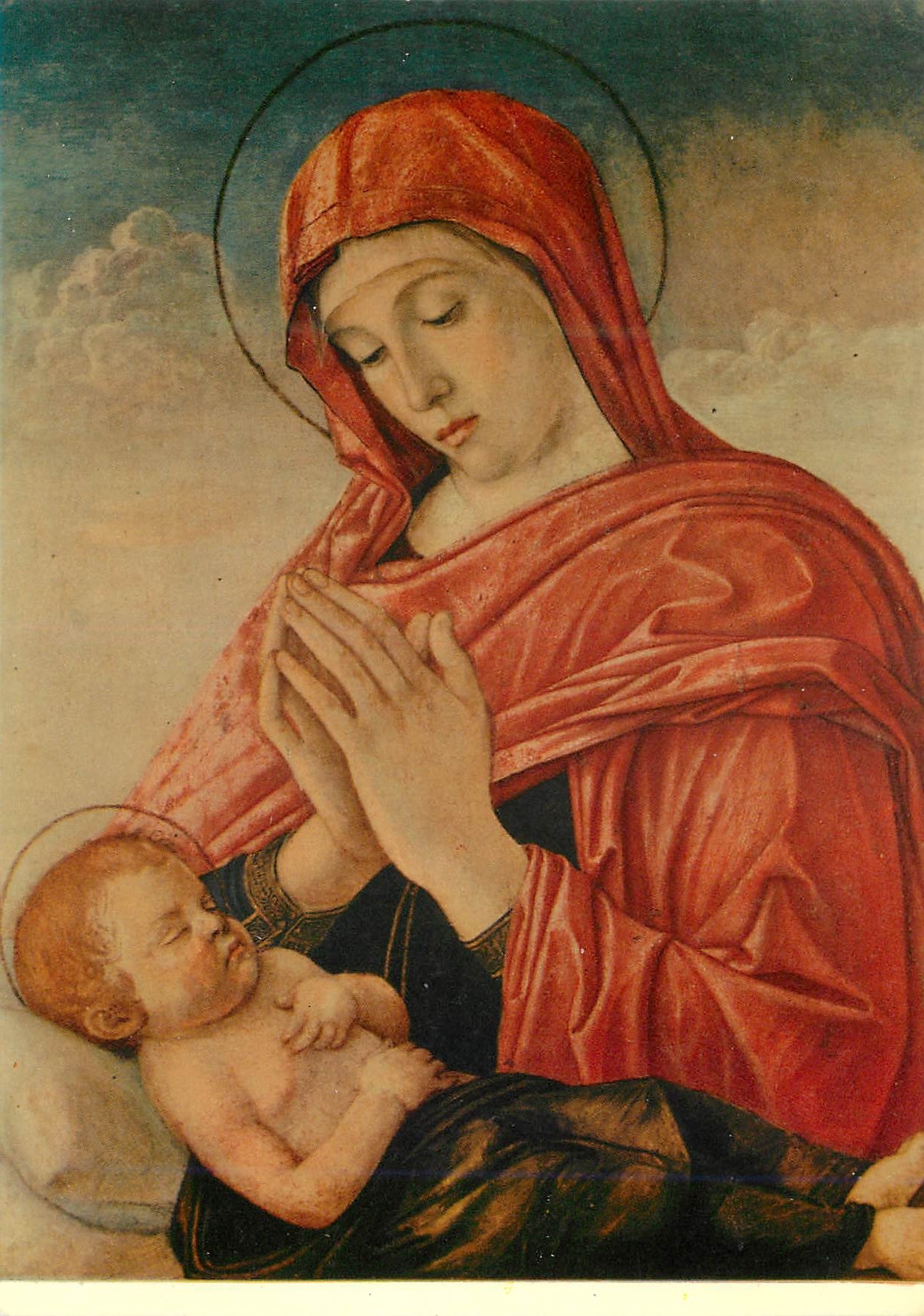 CPM Verona museo di castelvecchio giovanni vierge en adoration