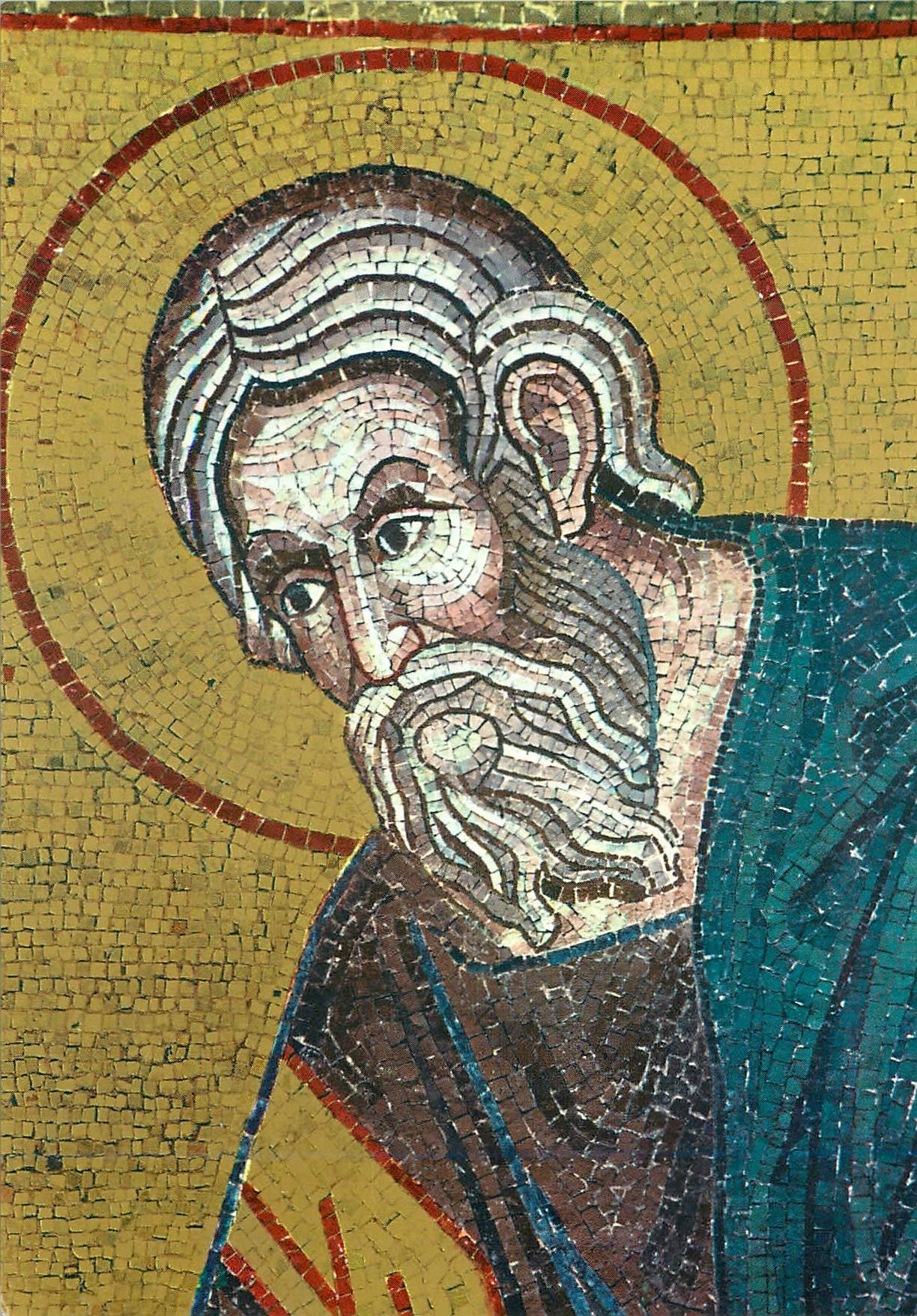 CPM Venezia basilique de s marc baptistere s mathieu evangeliste (mosaique du XIII s)