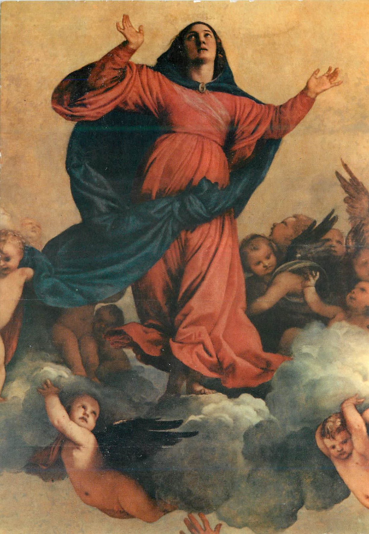 CPM Venezia eglise de s marie glotteuse des moines l'assomption (detail)