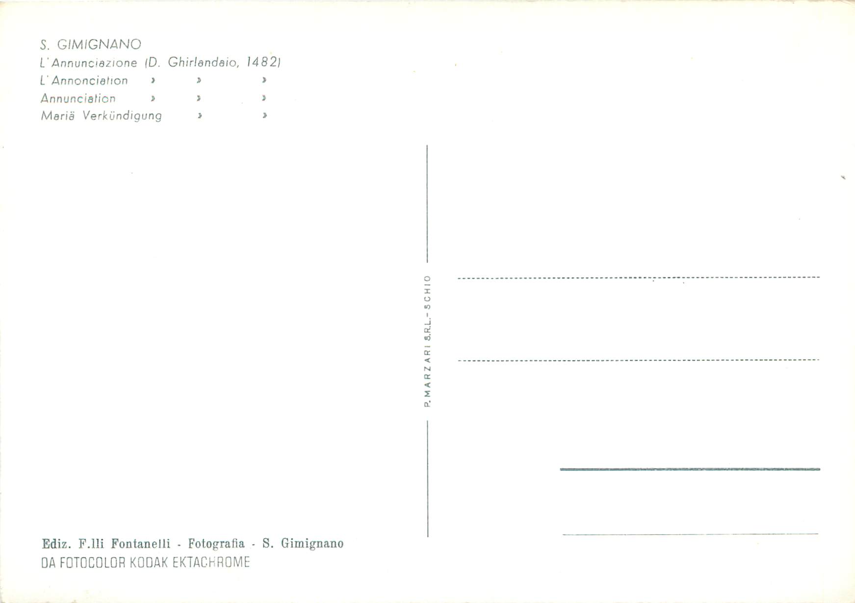 CPM S gimignano annociation — Rückseite