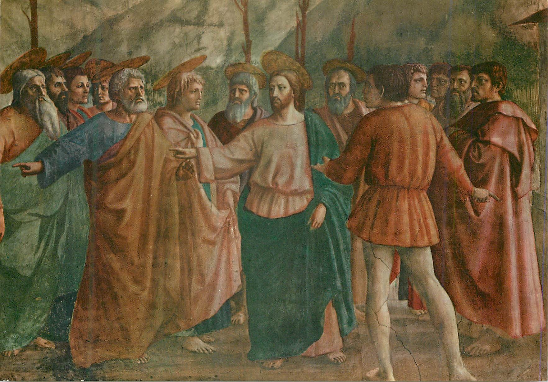 CPM Firenze basilica di s maria del carmina cappella le tribut jesus christ avec les apotres