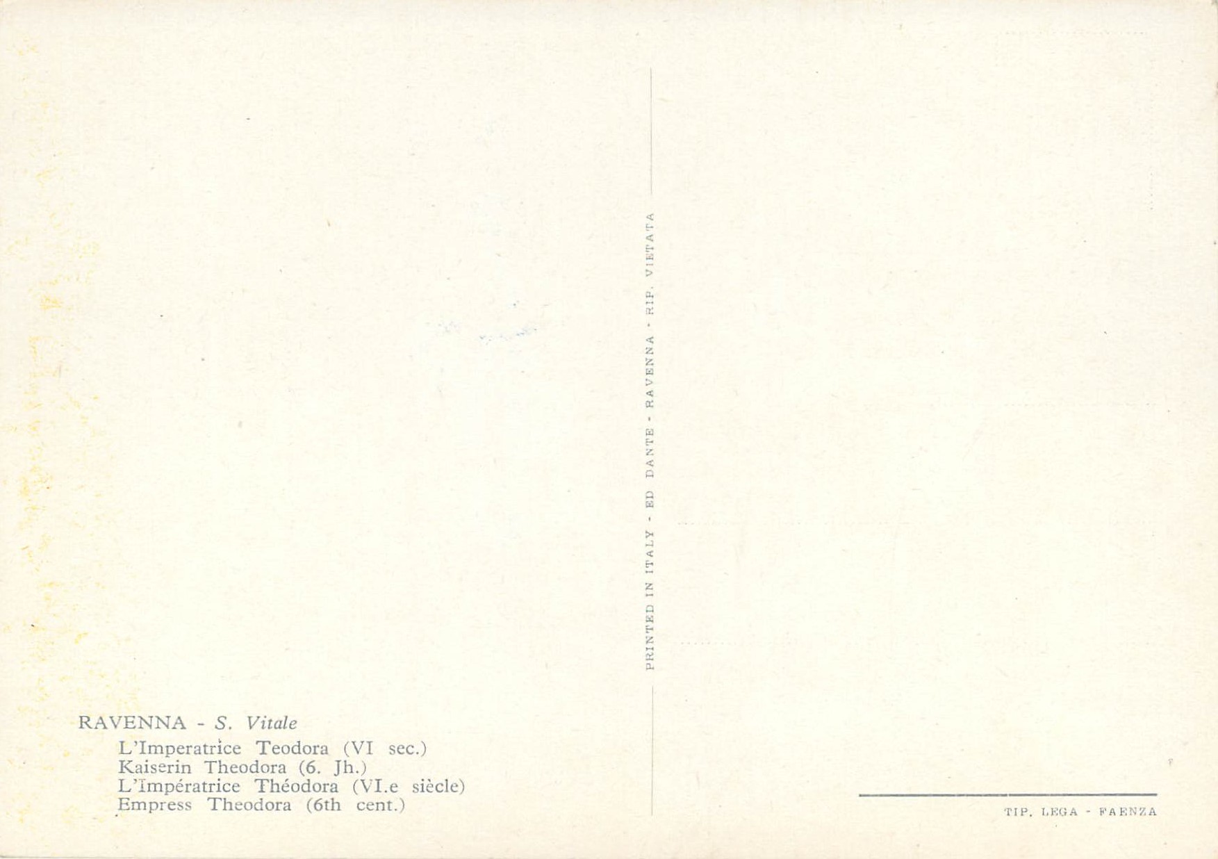 CPM Ravenna s vitale l'imperatrice theodore (VIe s) — Rückseite