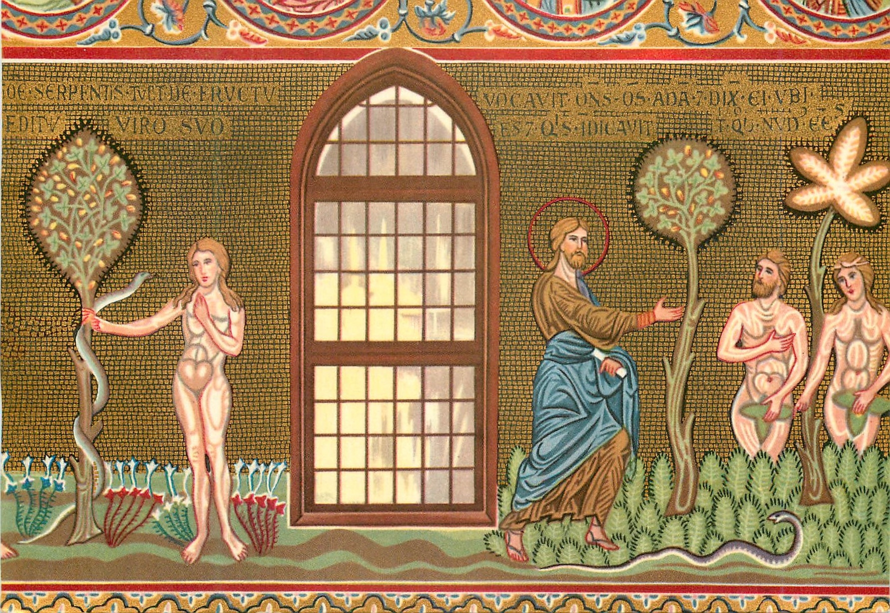 CPM Monreale adamo ed eva le peche d'adam et d'eve