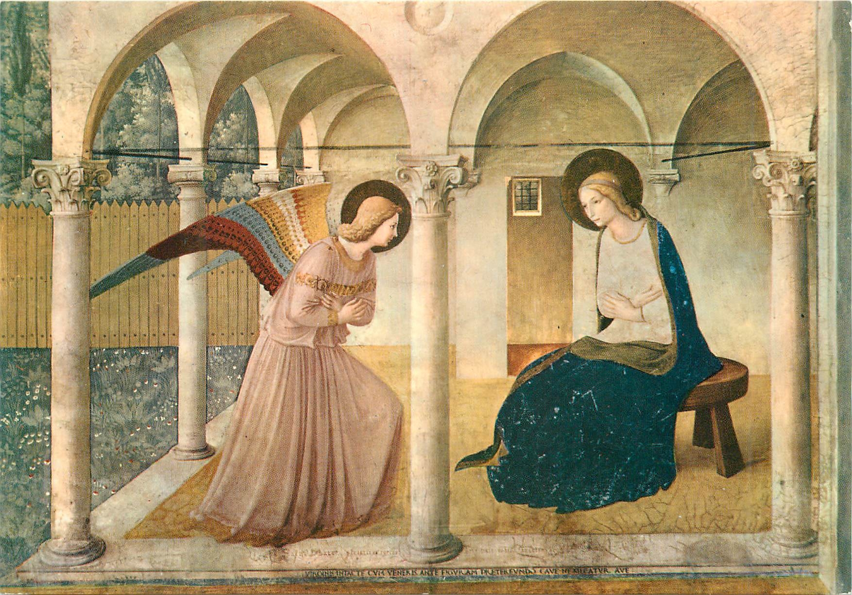 CPM sandro botticelli museo s marco l'annonciation