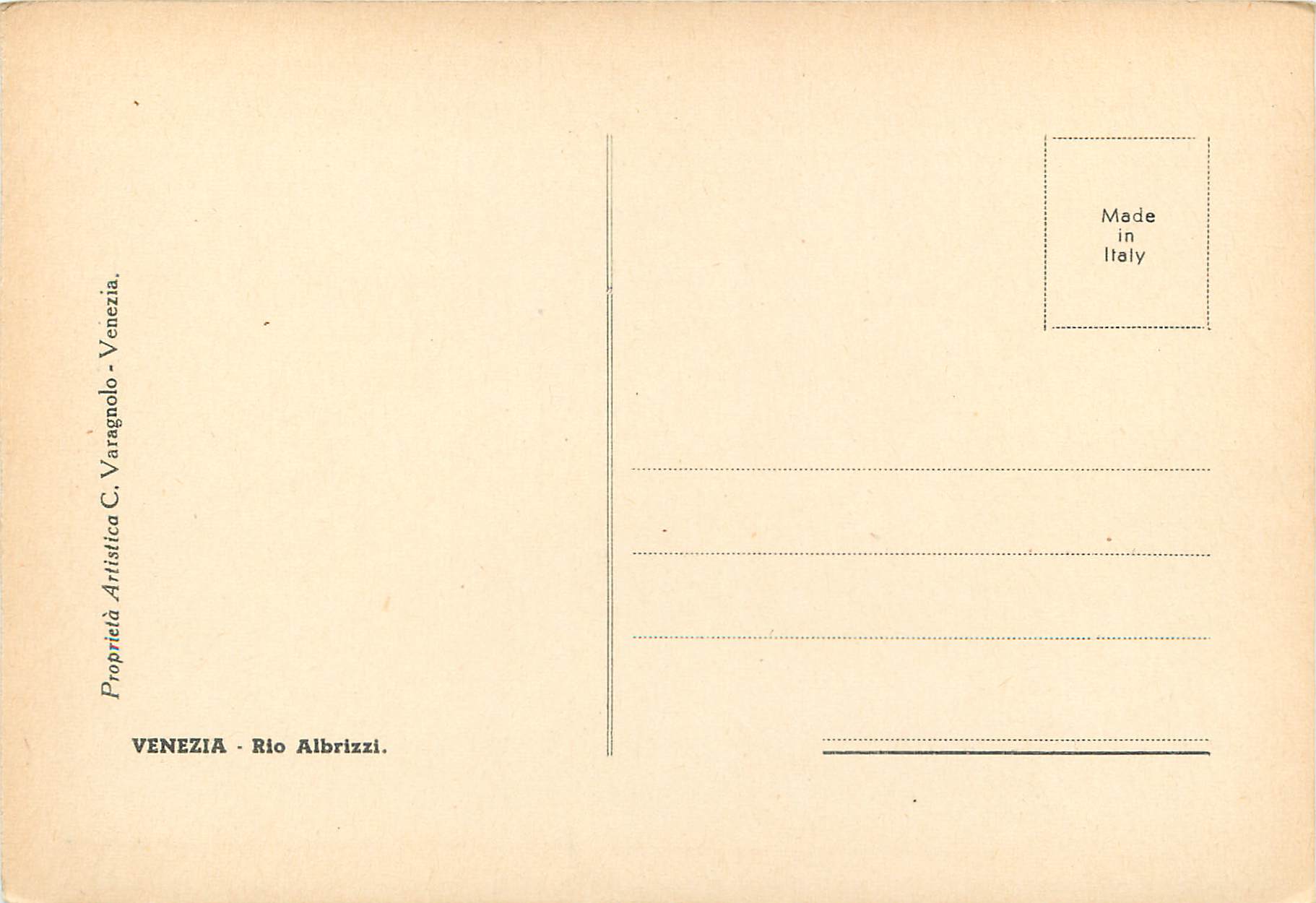 CPM Venezia rio albrizzi — Rückseite