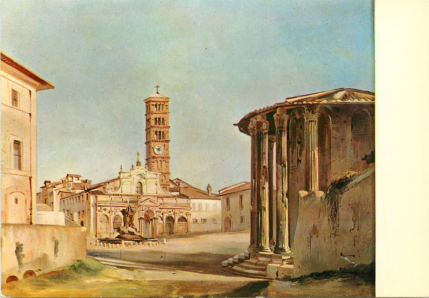 CPM Ippolito caffi (Belluno 1809 lissa 1866) tempio di vesta venezia museo d'arte moderne ca pezaro