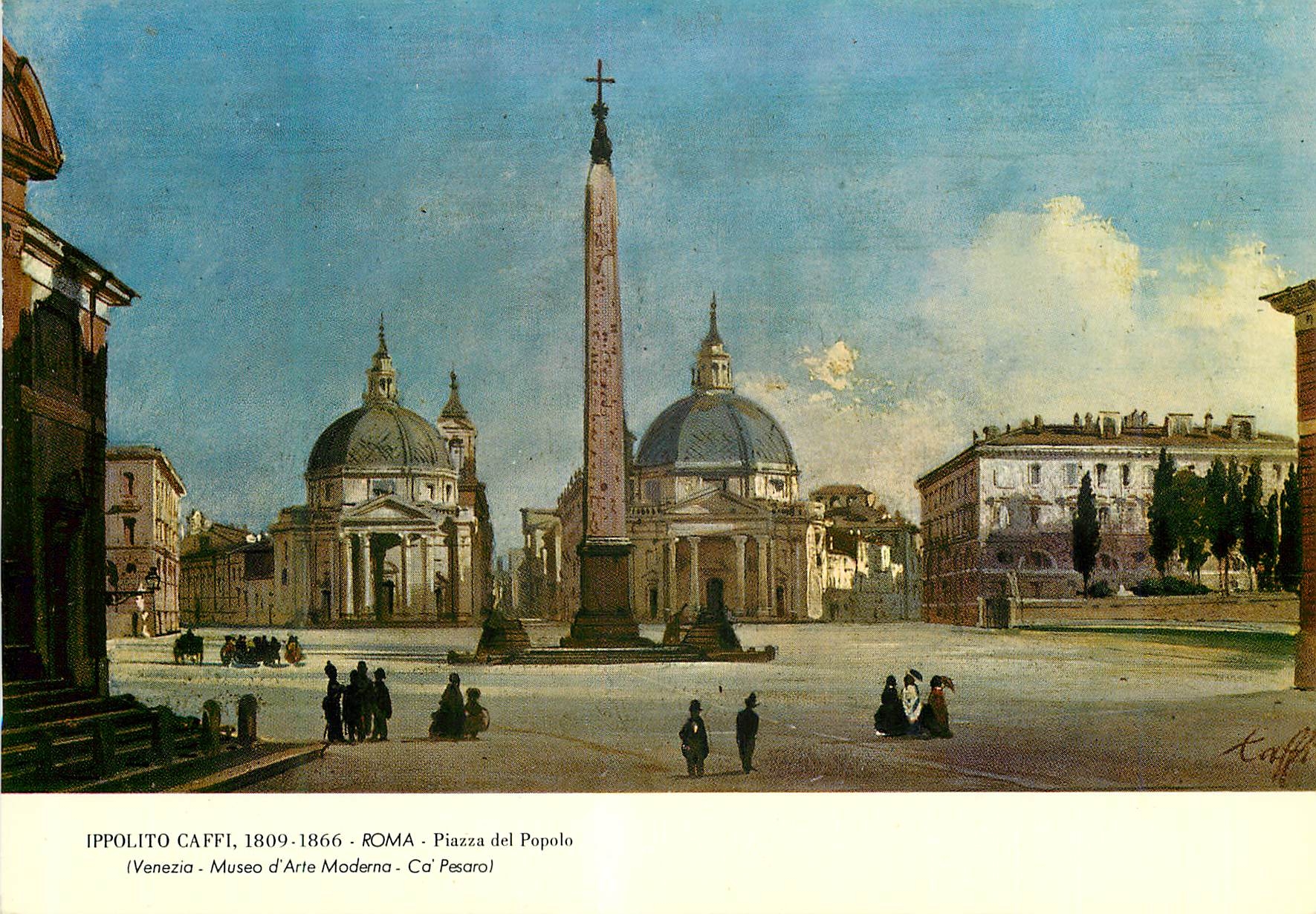 CPM Roma piazza del popolo ippolito caffi 1809 1866