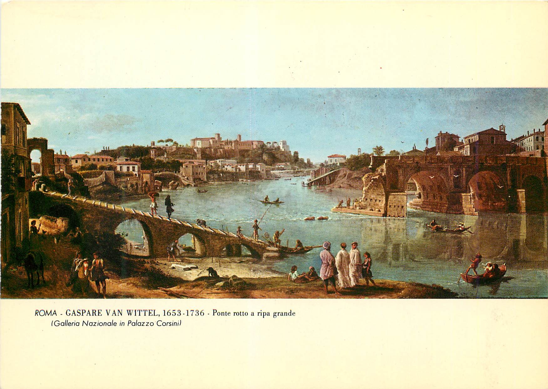 CPM Roma gaspare van wittel 1653 1736 ponte rotto a ripa grande