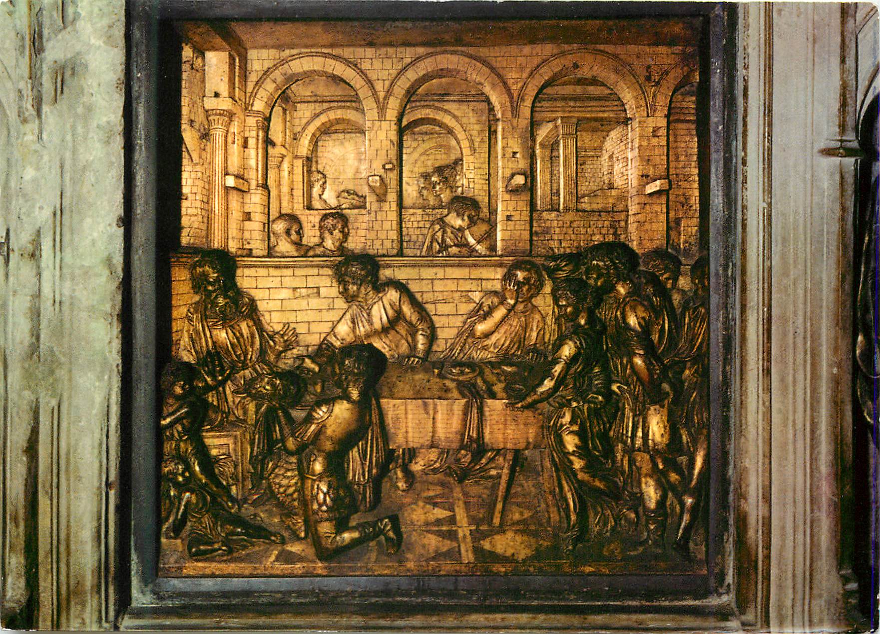 CPM Siena pieve di s giovanni (battistero) le banquet d'herode donatello 1427