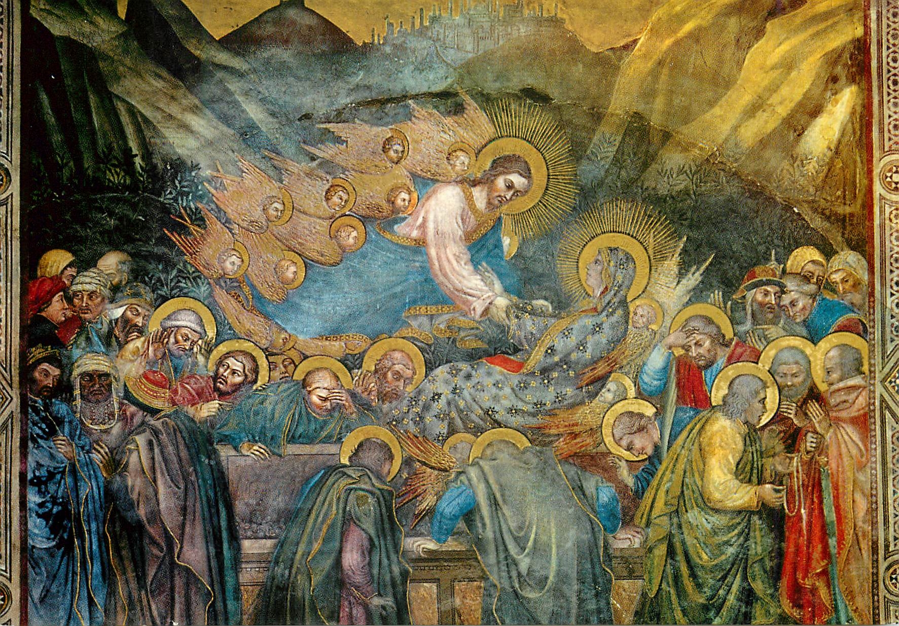 CPM Siena palazzo pubblico taddeo di bartolo (diena 1362 siena 1422) l'assunzione in cielo maria