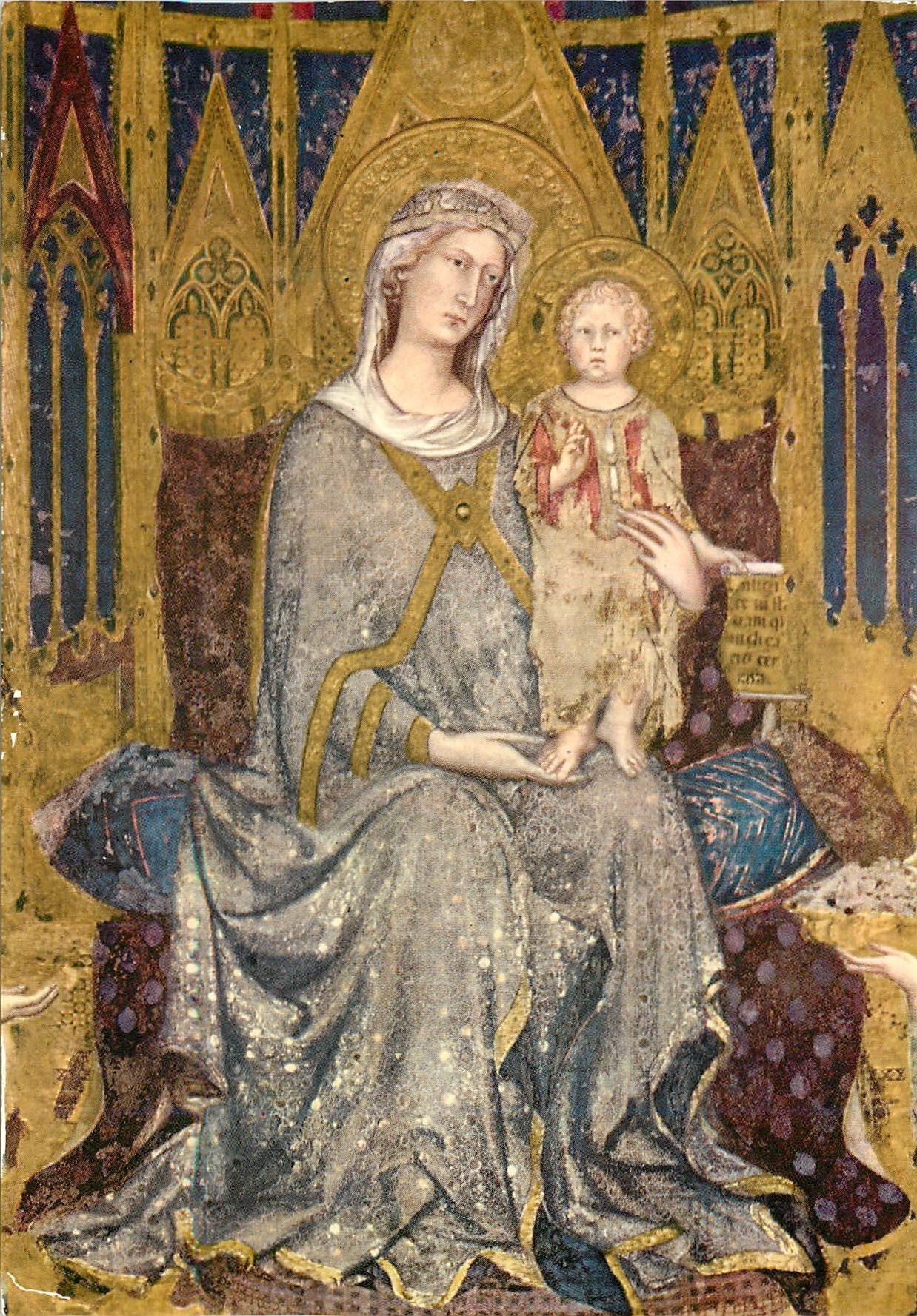 CPM Siena palazzo pubblico simone martini (notizie dal 1315 m ad avignon nel 1344) particolare della maesta