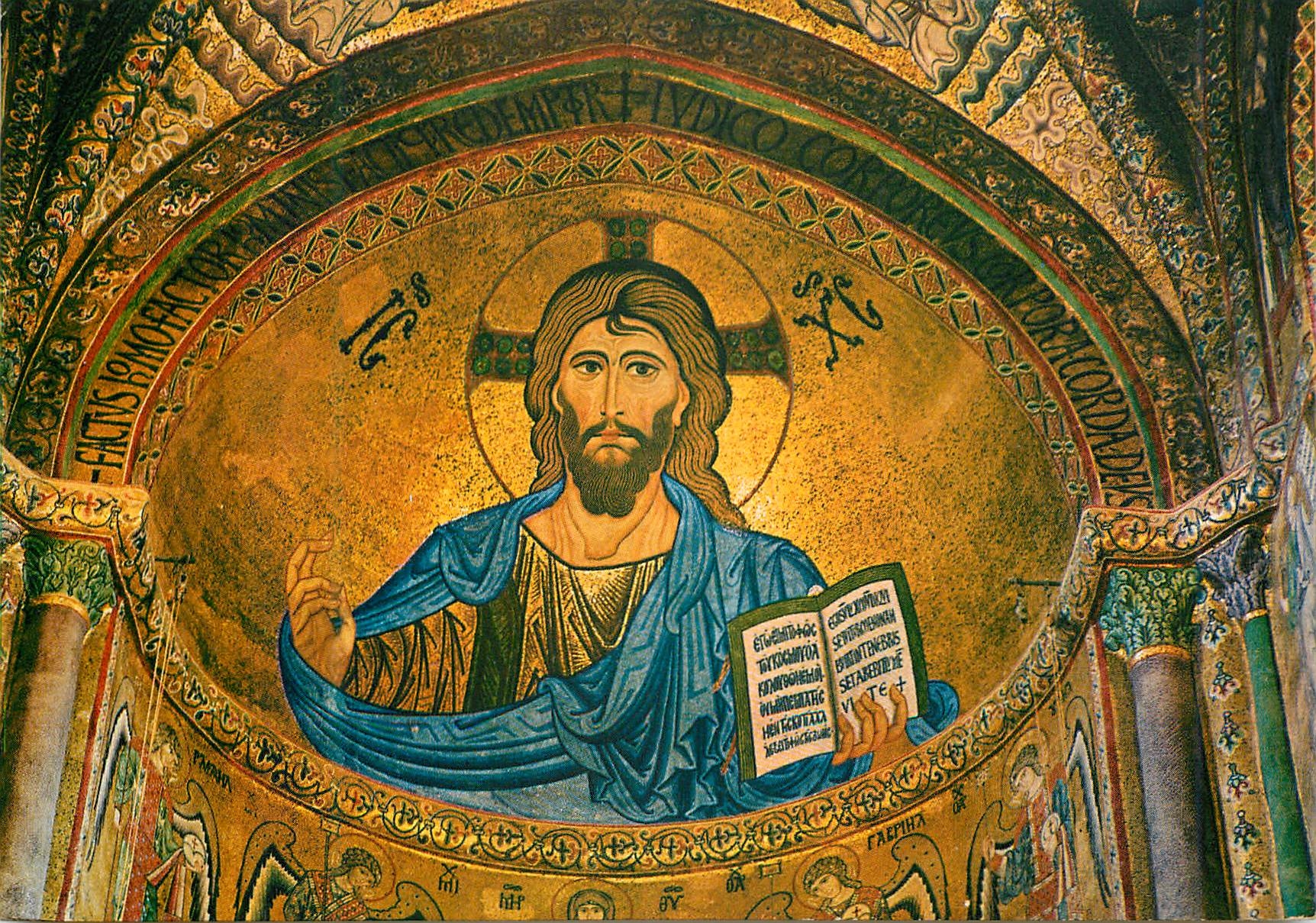 CPM Cefalu cattedrale particolare di mosaici sec XII