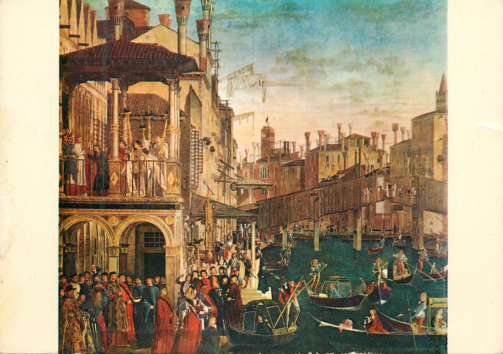 CPM Giovanni carpaccio miracolo della reliquia del la s croce part venezia galleria dell accademia (italia)