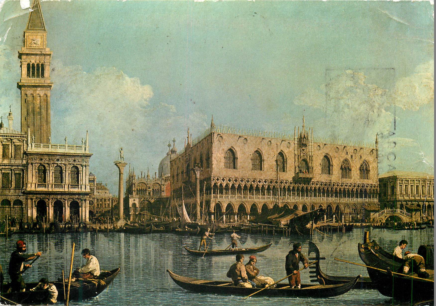 CPM Milano antonio canal dello il canatello 1697 1768 veduta del bacino di s marco