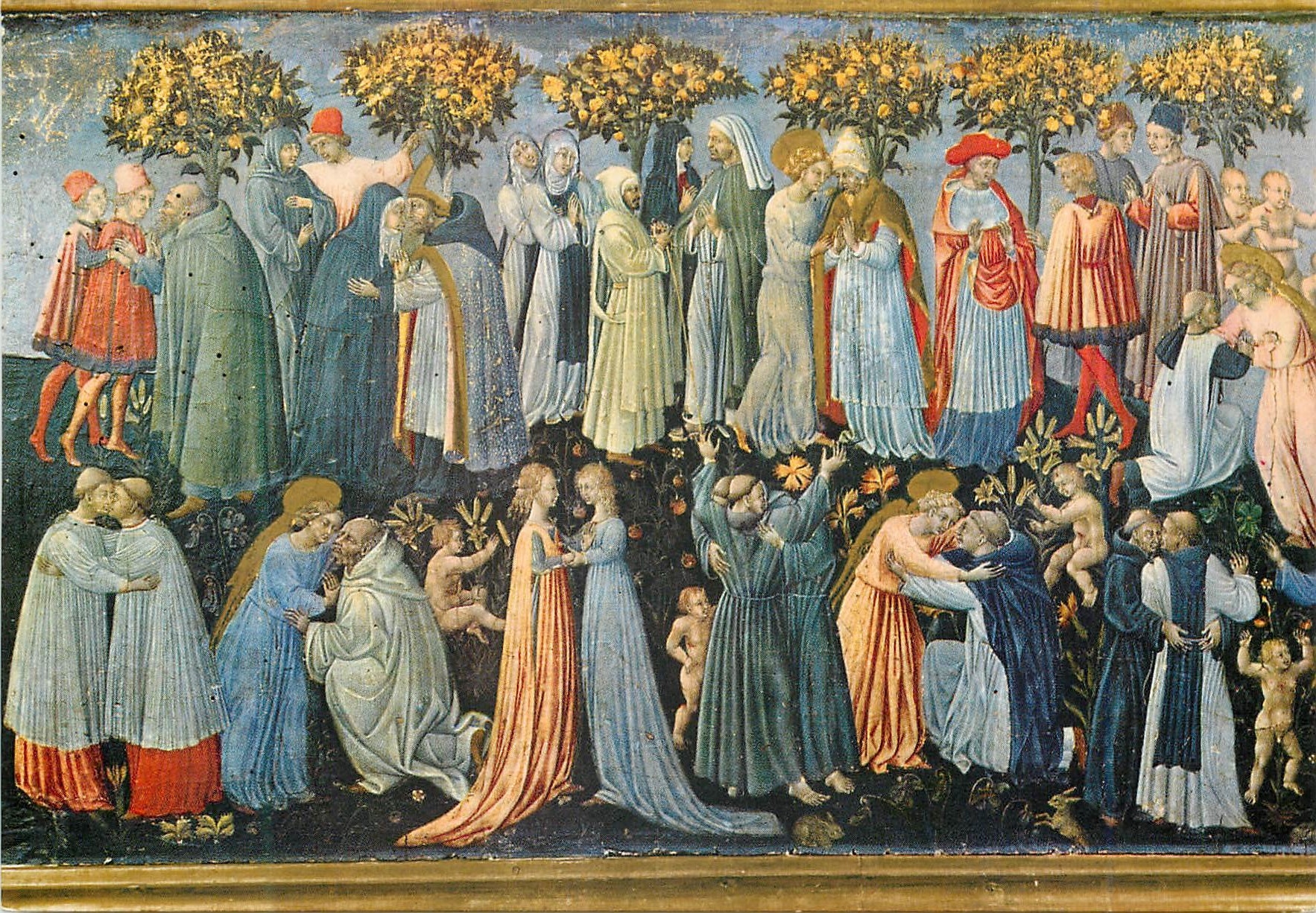 CPM Siena pinacoteca nazionale giovanni di paolo (n 1399 m 1482) il paradiso particolare del guidizio universale