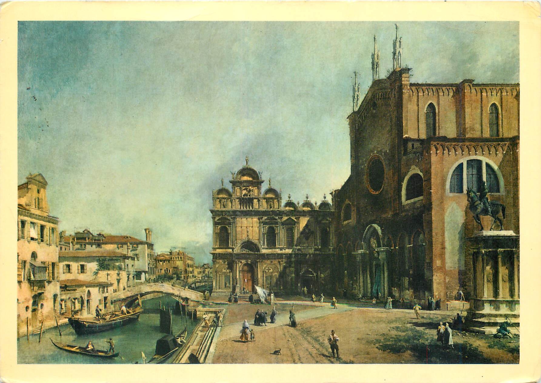 CPM Venise giovanni antonio canal detto il canaletto (1697 1768) place de SS giovanni et paolo